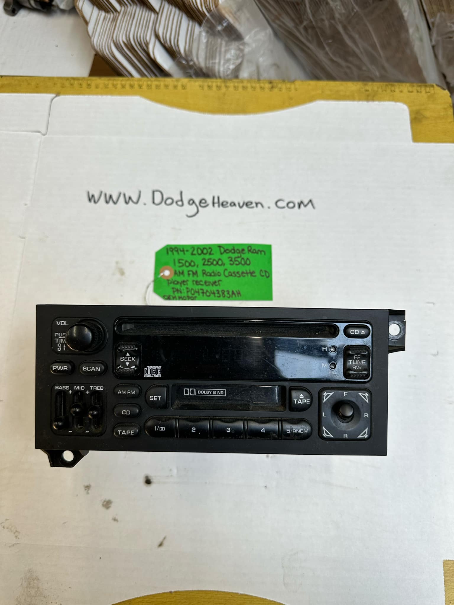 1994-2002 Dodge Ram 1500/2500/3500 Stereo w/ CD, Tape (OEM)