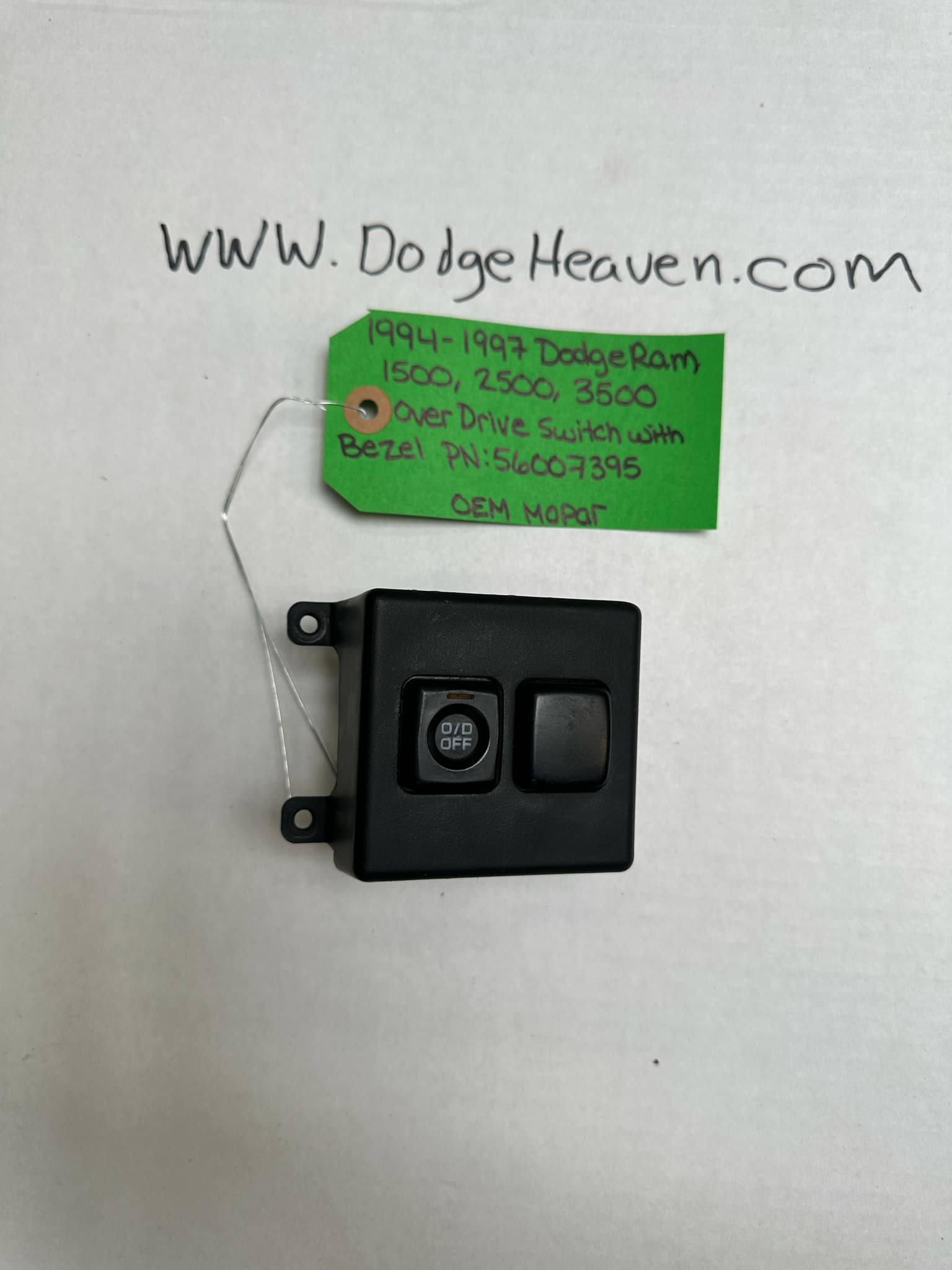 1994-1997 Dodge Ram 1500/2500/3500 Overdrive Switch w/ Bezel (OEM)
