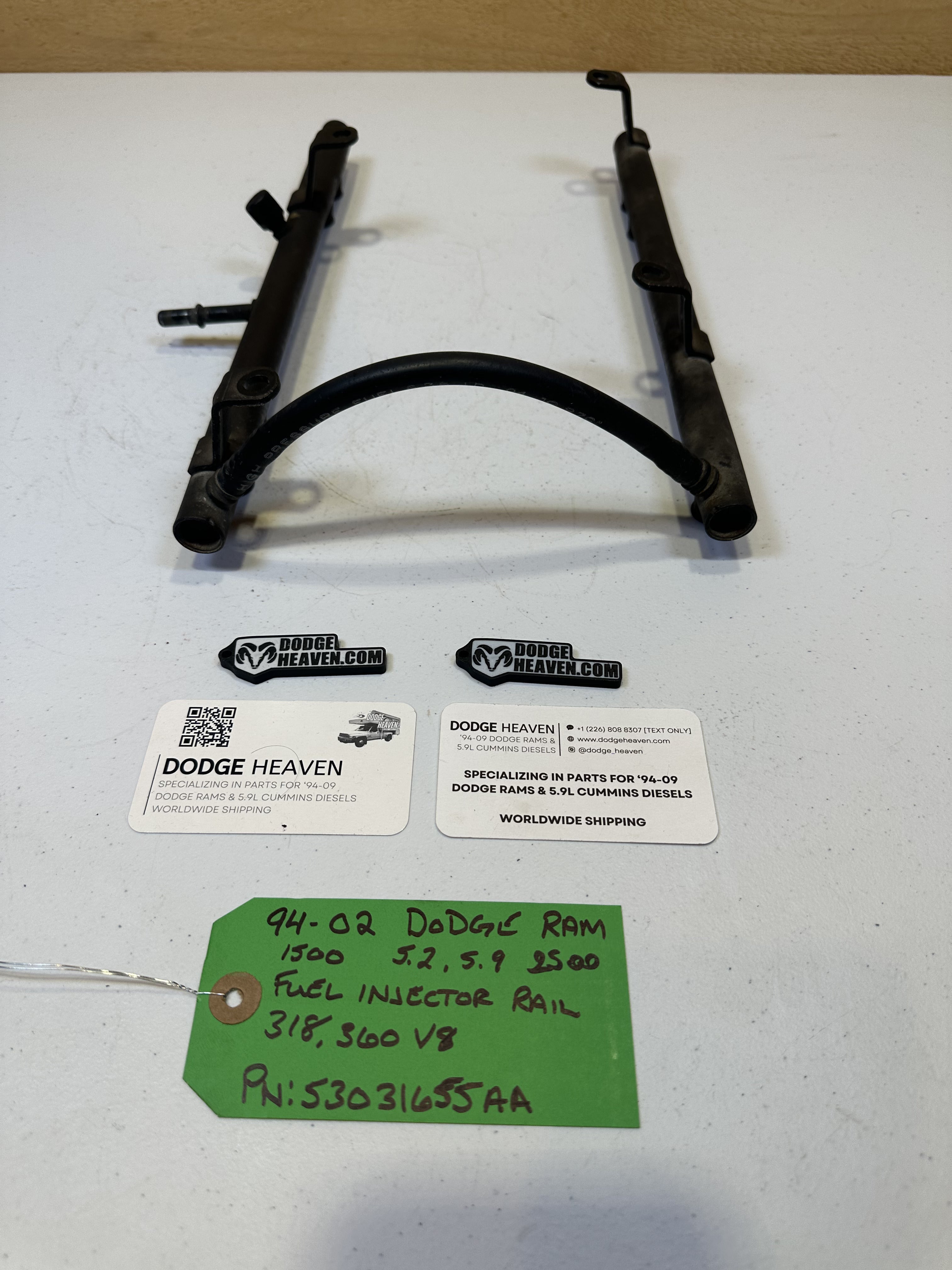 1994-2002 Dodge Ram 1500/2500 5.2L 5.9L Gas Fuel Injector Rail OEM