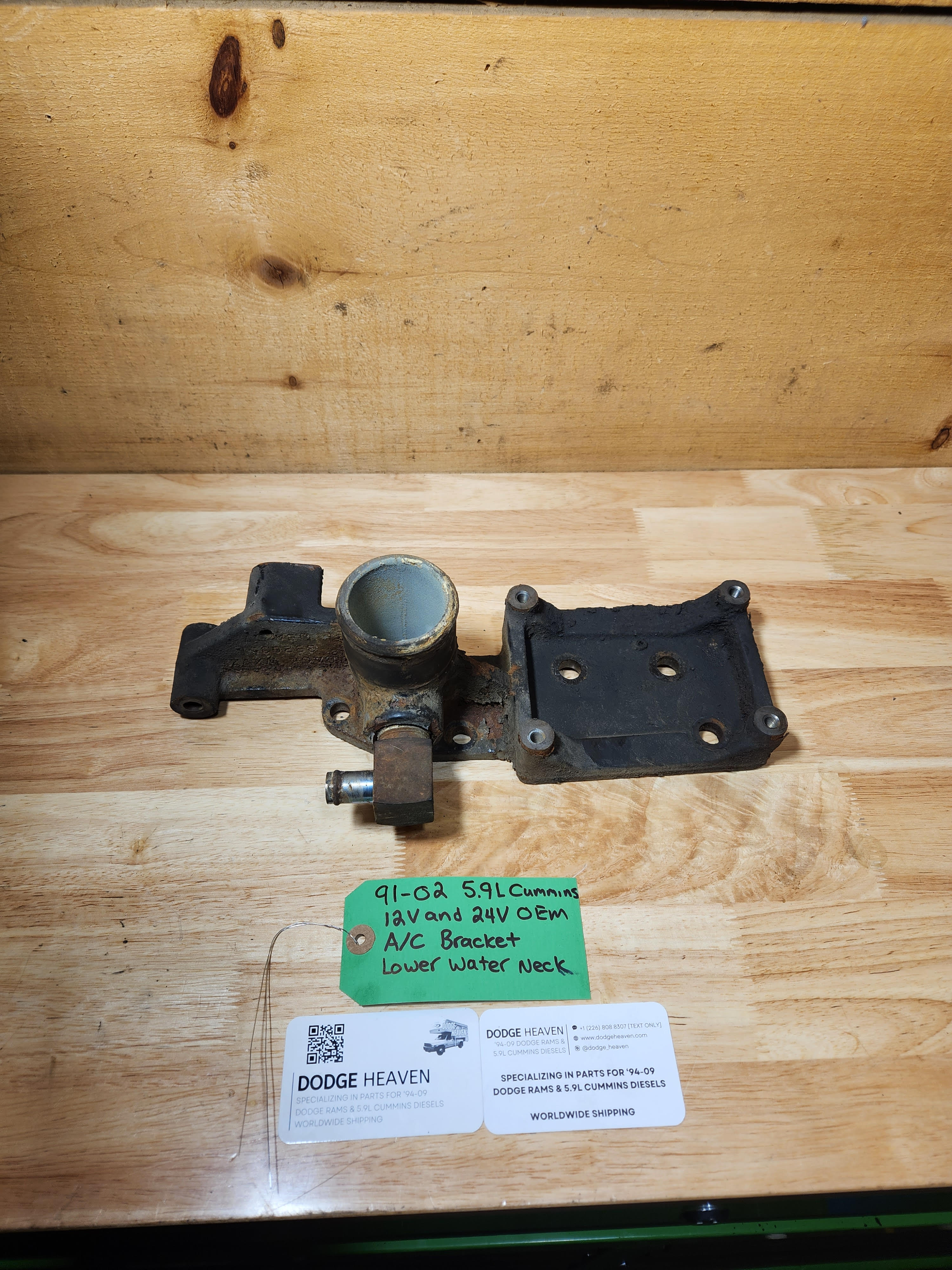 1991-2002 Dodge Ram 12V / 24V 5.9L 2500 3500 A/C Alternator Bracket Cummins (OEM)
