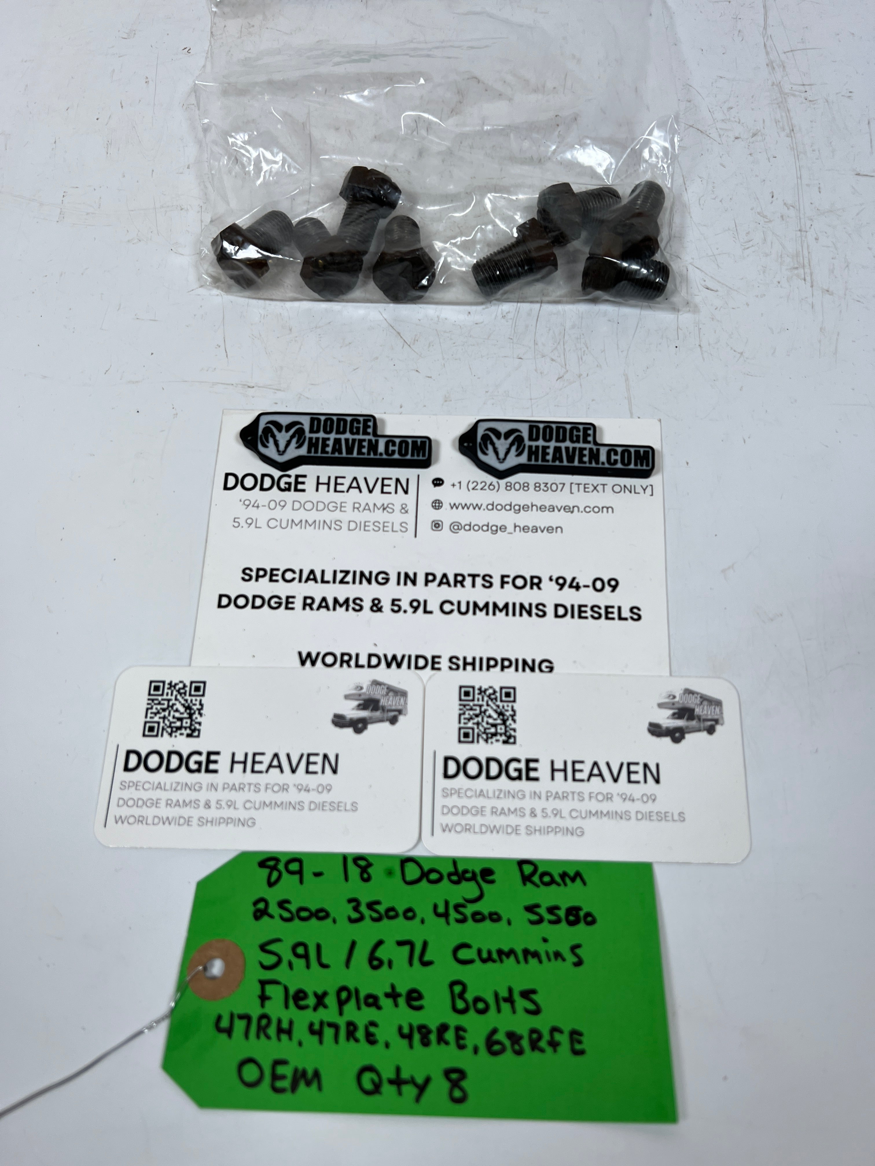 1989-2018 Dodge Ram 2500 3500 5.9L Cummins 47RH 47RE 48RE Flex Plate Bolts qty 8 (OEM)