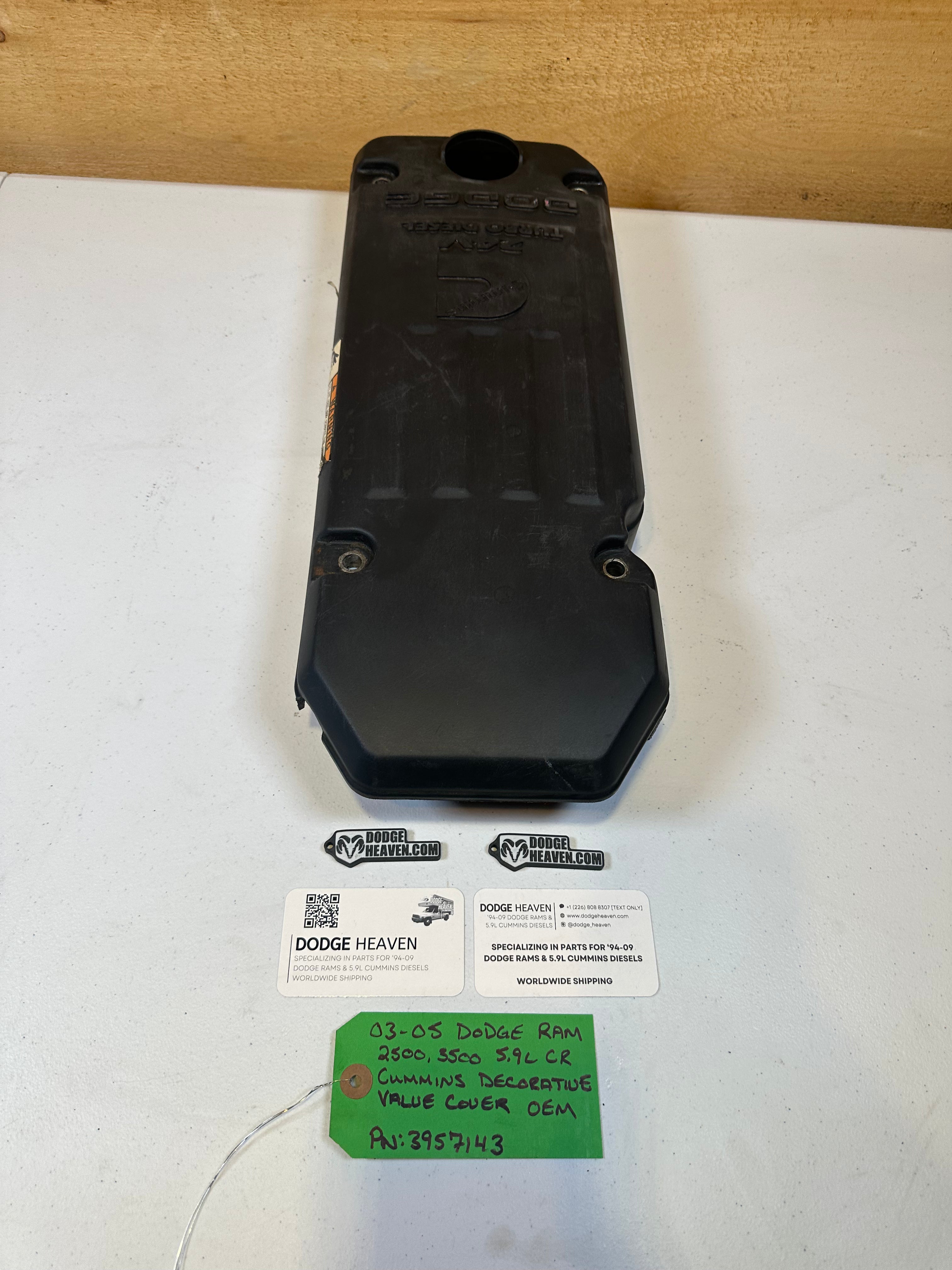 2003-2005 Dodge Ram 2500 3500 5.9L Cummins Valve Cover Plastic Trim (OEM)