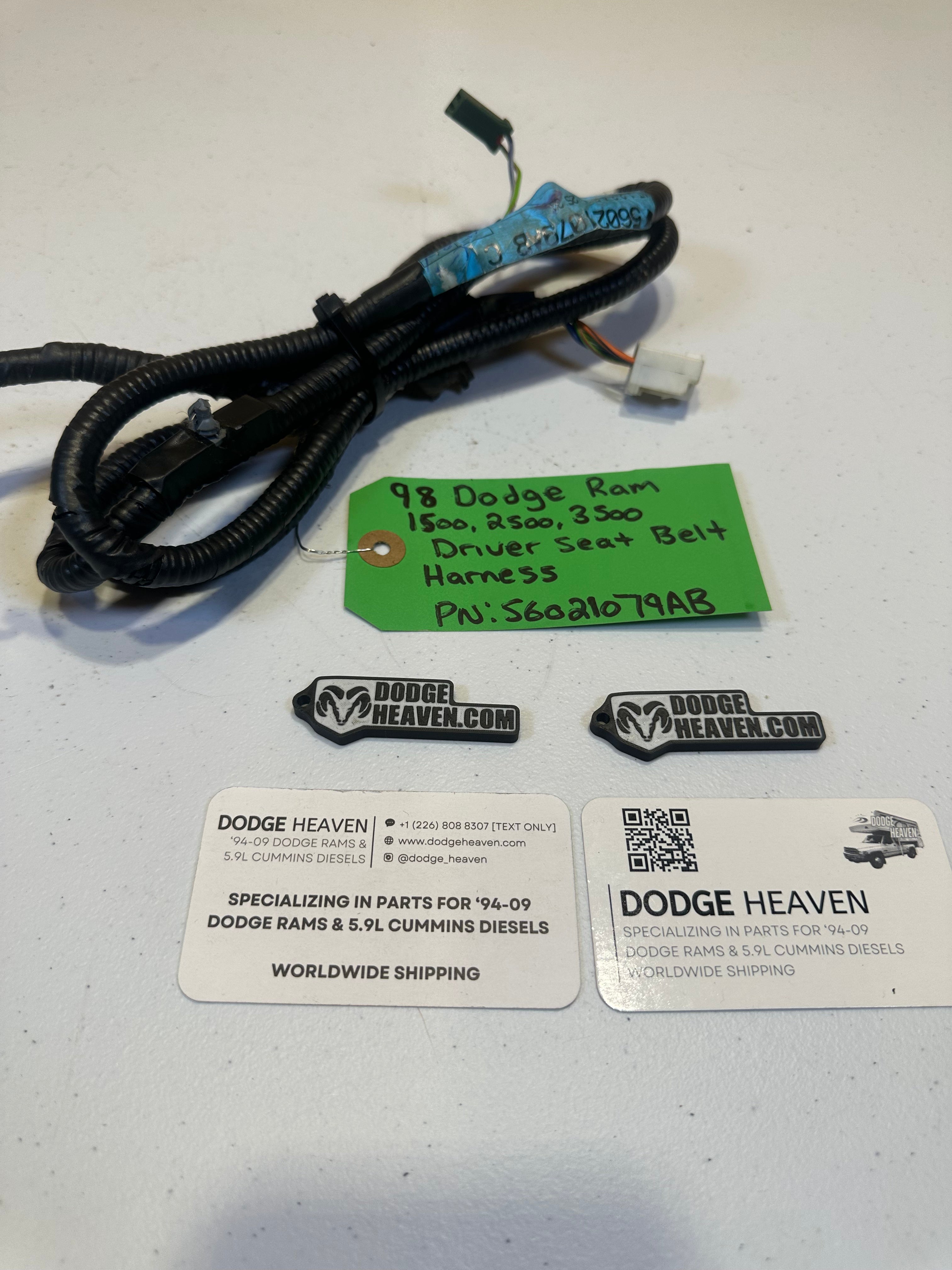1998 Dodge Ram 1500 2500 3500 Driver-Side Seat Belt Harness (OEM)
