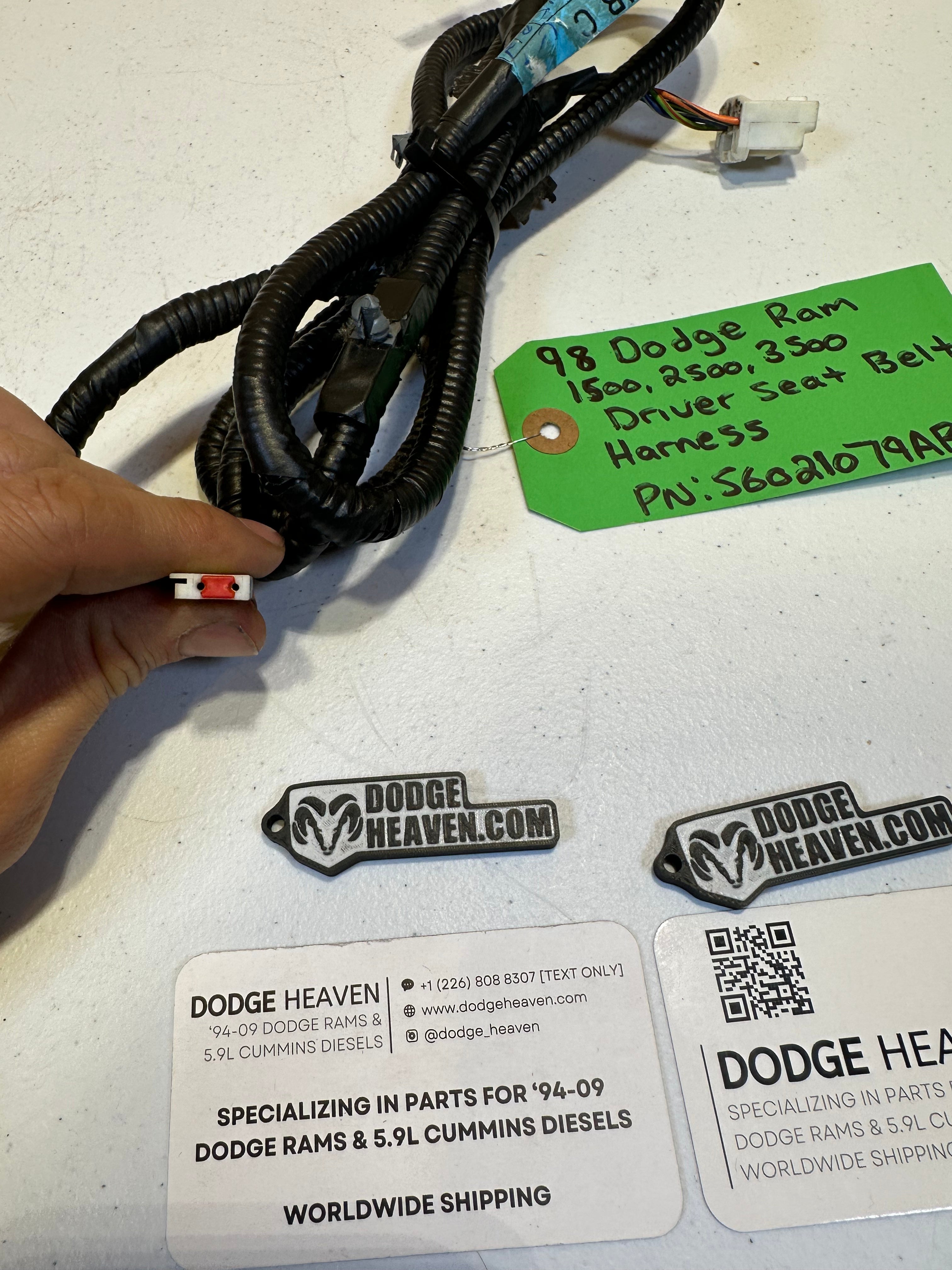 1998 Dodge Ram 1500 2500 3500 Driver-Side Seat Belt Harness (OEM)