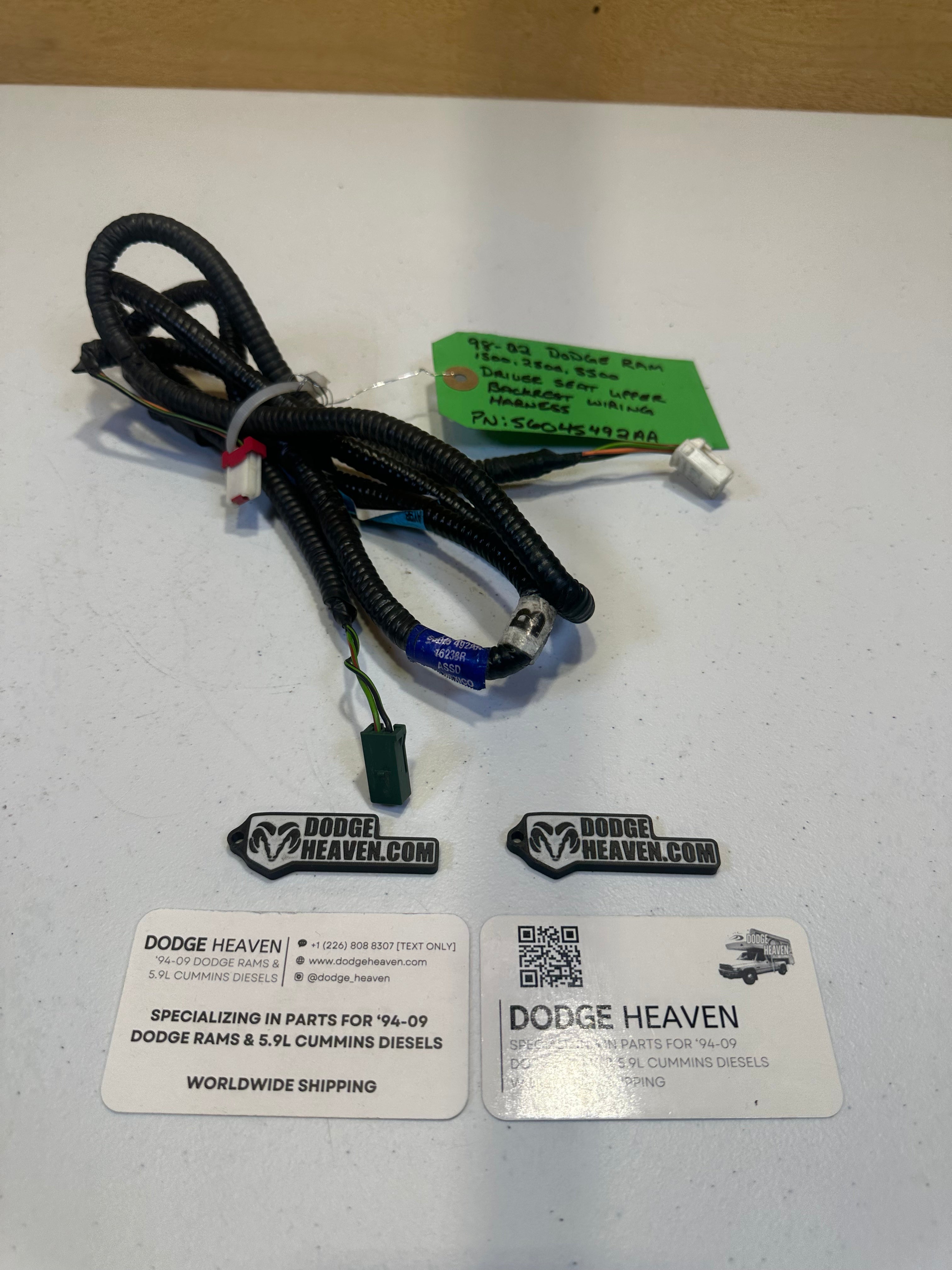 1998-2002 Dodge Ram Driver-Side Seat Belt Wiring Harness (OEM)