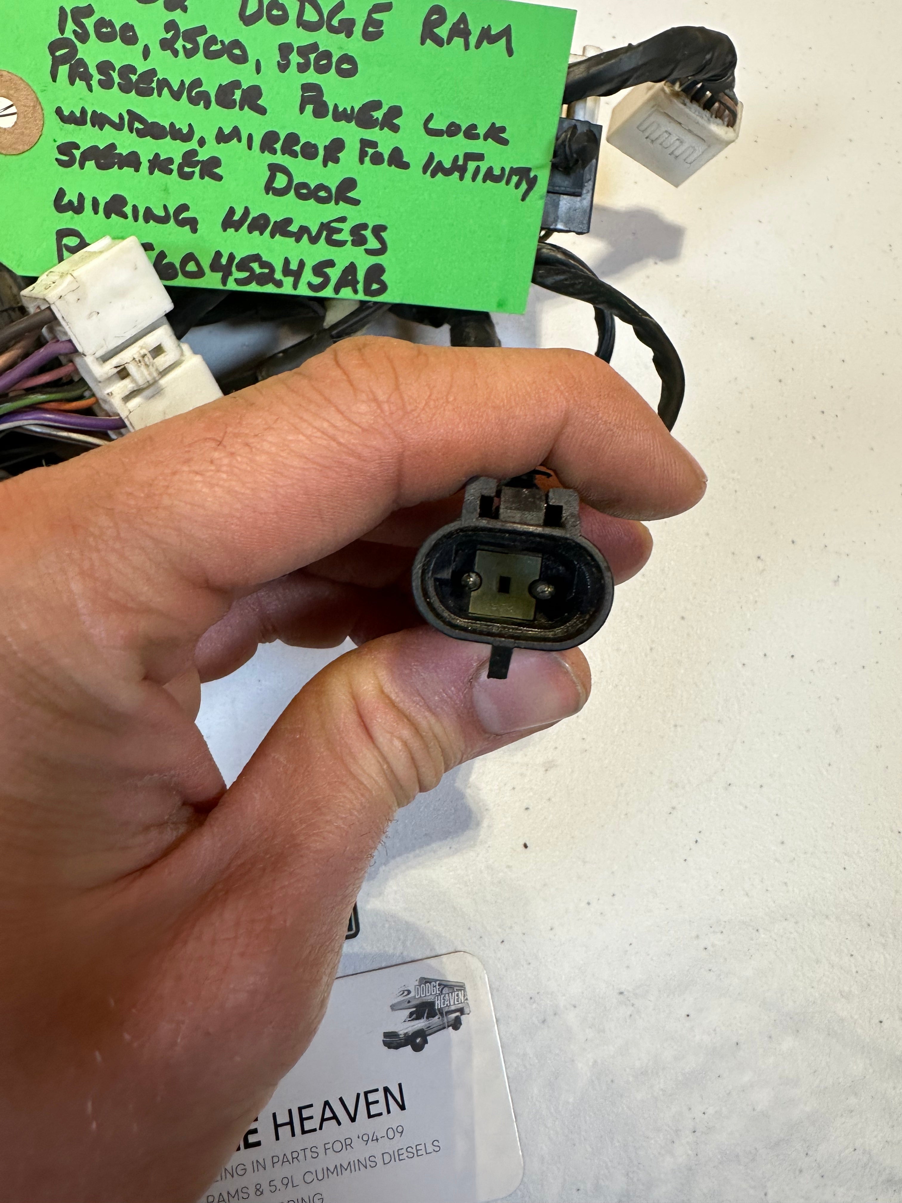 1998-2002 Ram 1500 2500 3500 Passenger-Side Door Harness w/ Infinity (OEM)