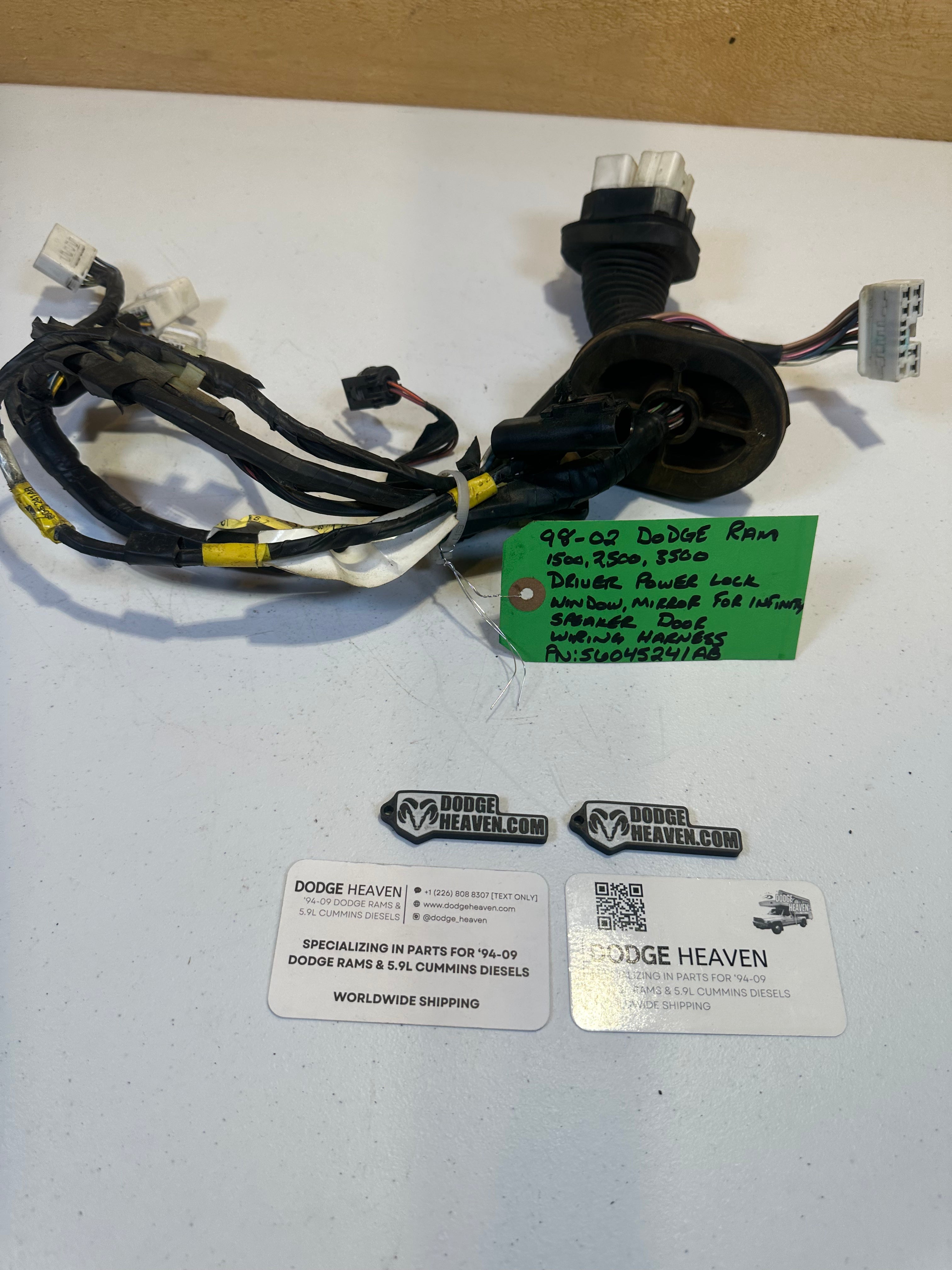 1998-2002 Ram 1500 2500 3500 Driver-Side Door Harness w/ Infinity (OEM)