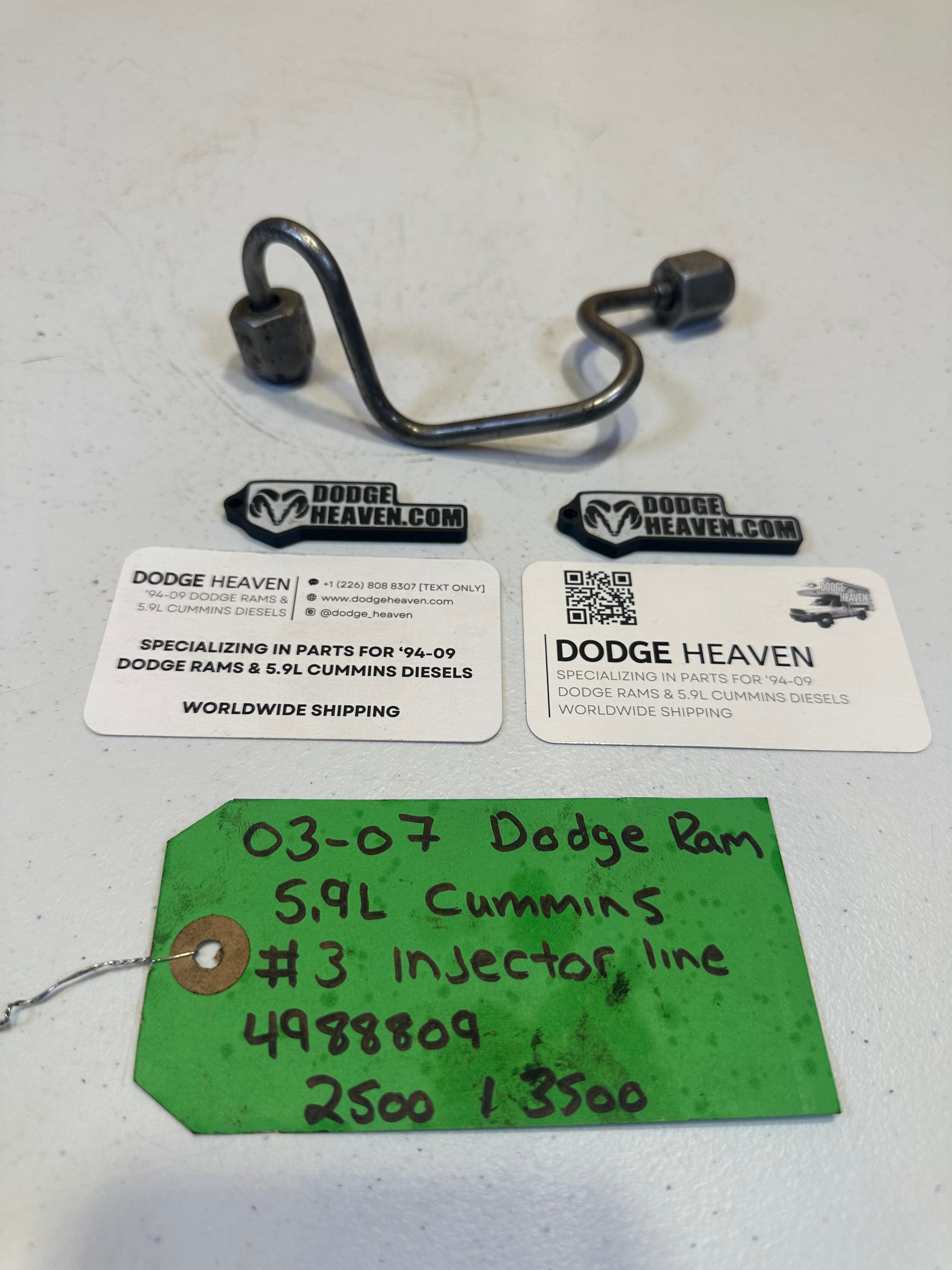 2003-2007 Dodge Ram 2500 3500 5.9L Cummins CR Injector Line #3 (OEM)