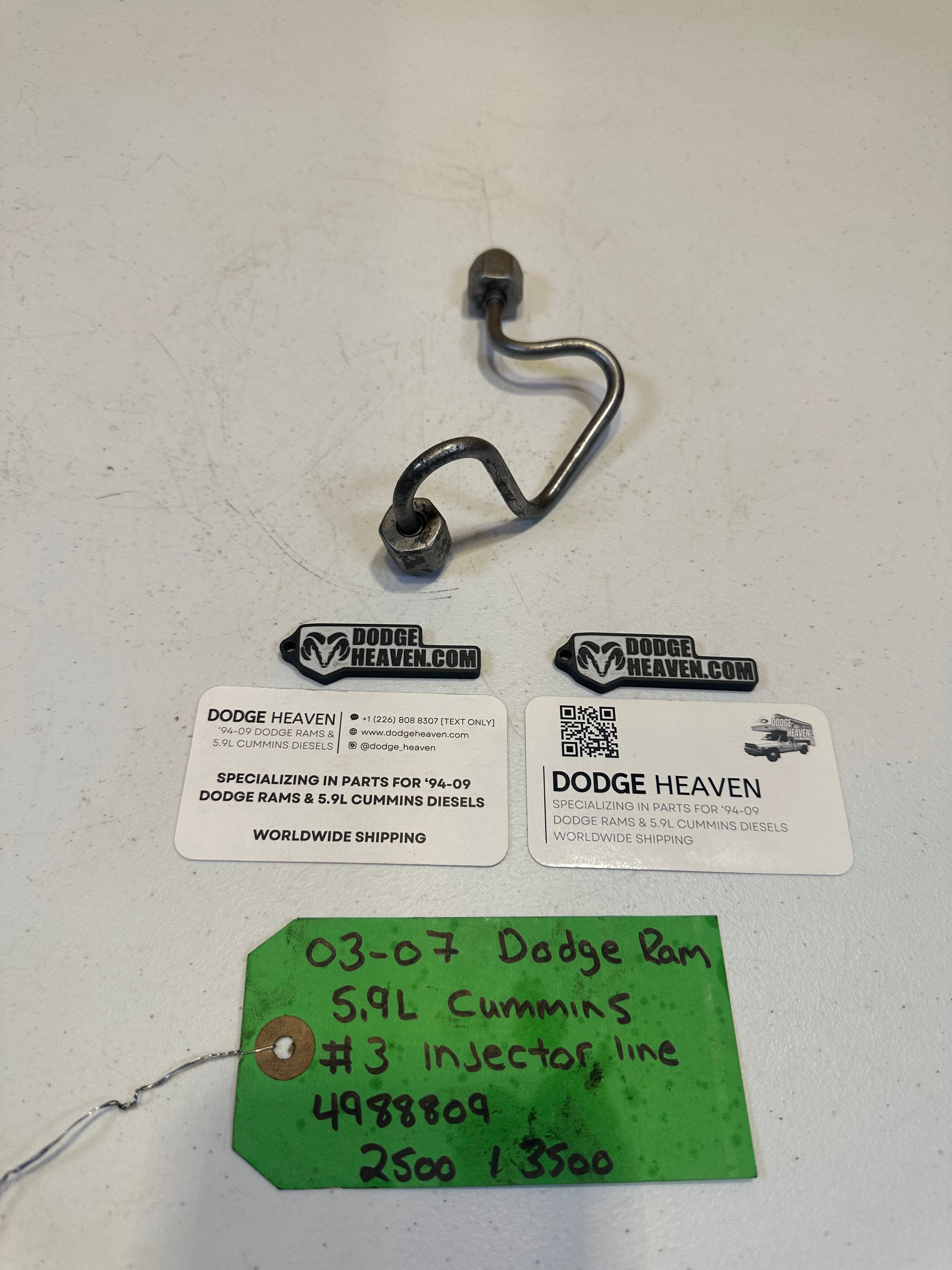 2003-2007 Dodge Ram 2500 3500 5.9L Cummins CR Injector Line #3 (OEM)