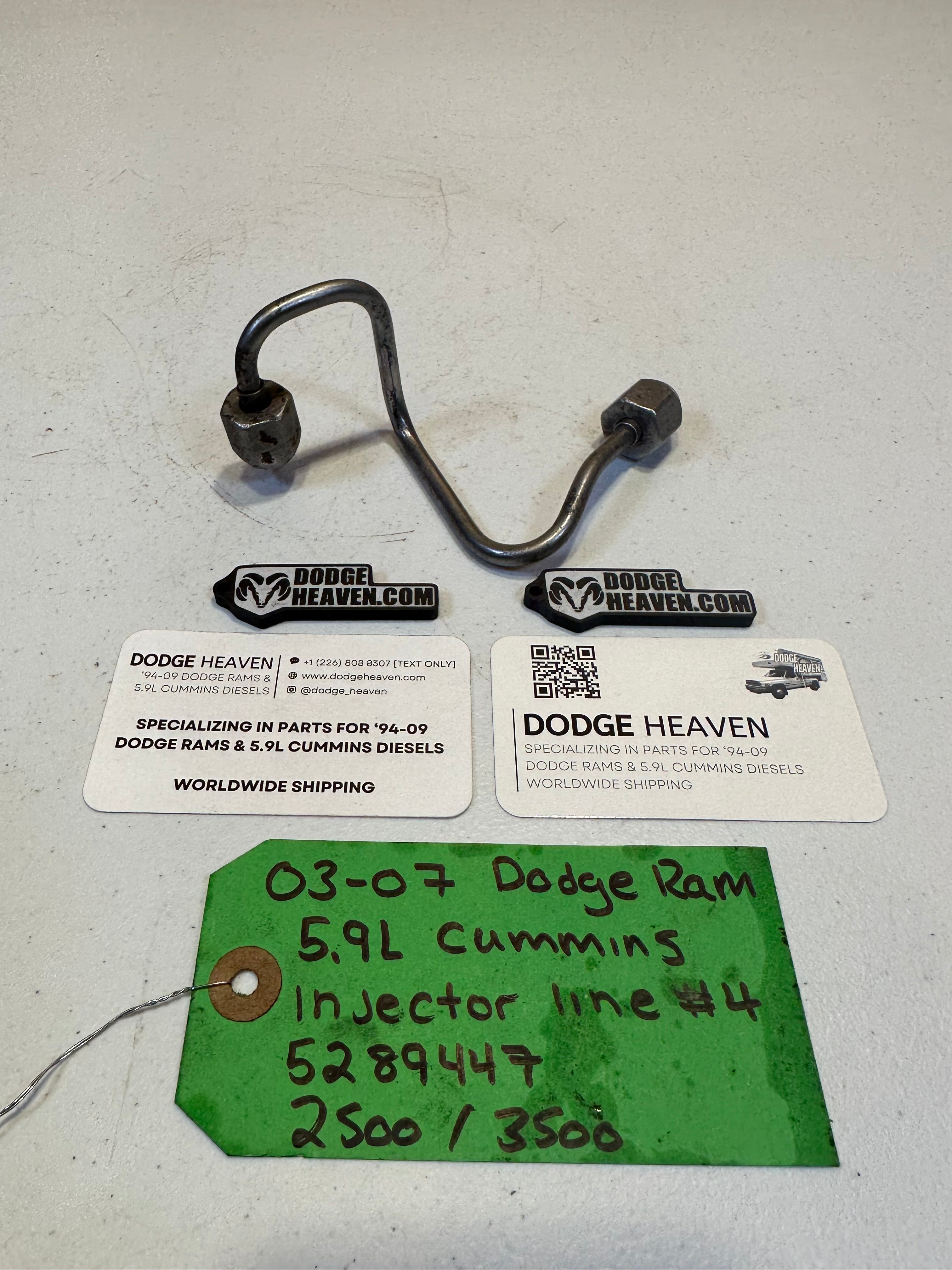 2003-2007 Dodge Ram 2500 3500 5.9L Cummins CR Injector Line #4 (OEM)