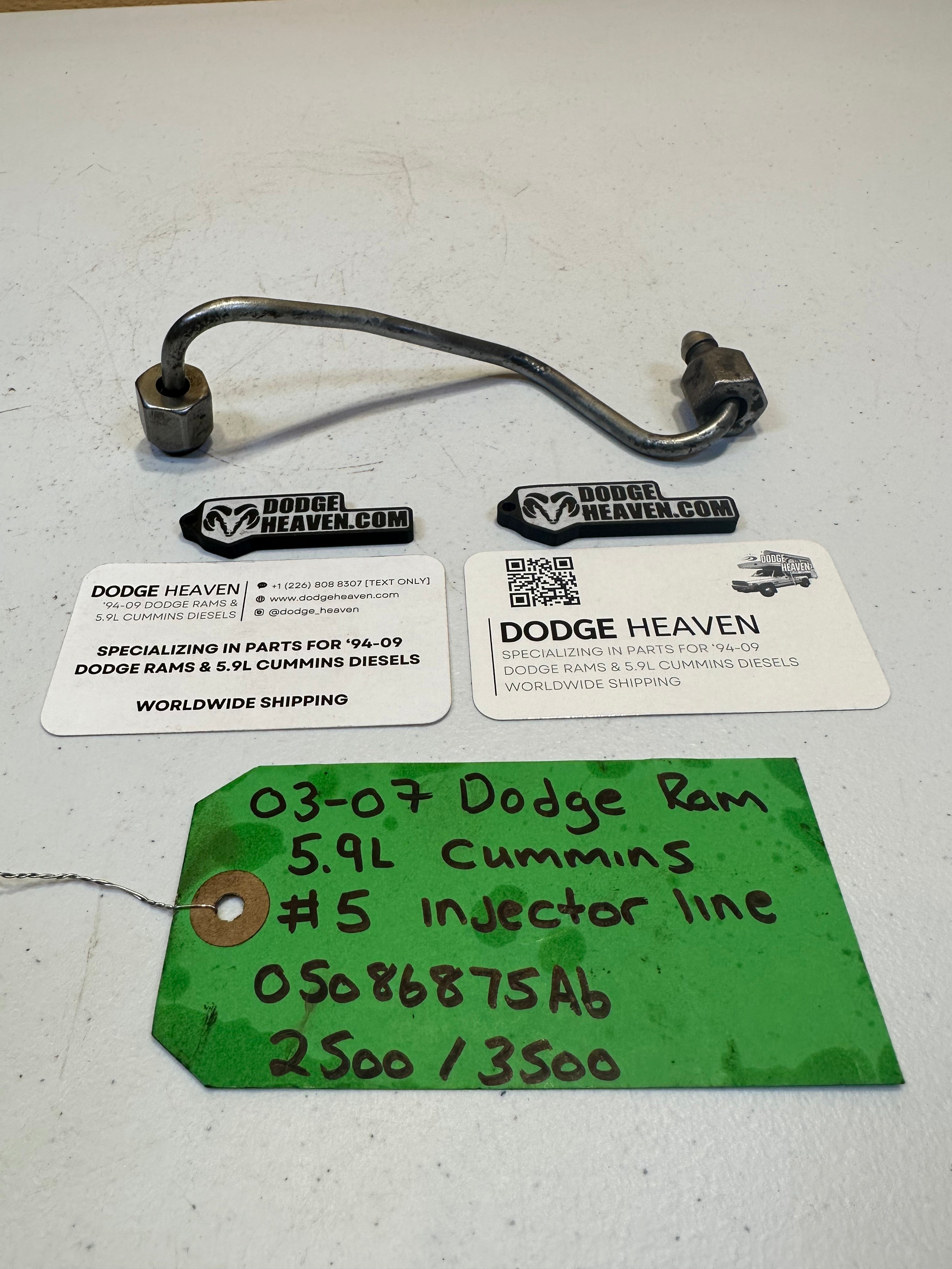 2003-2007 Dodge Ram 2500 3500 5.9L Cummins CR Injector Line #5 (OEM)