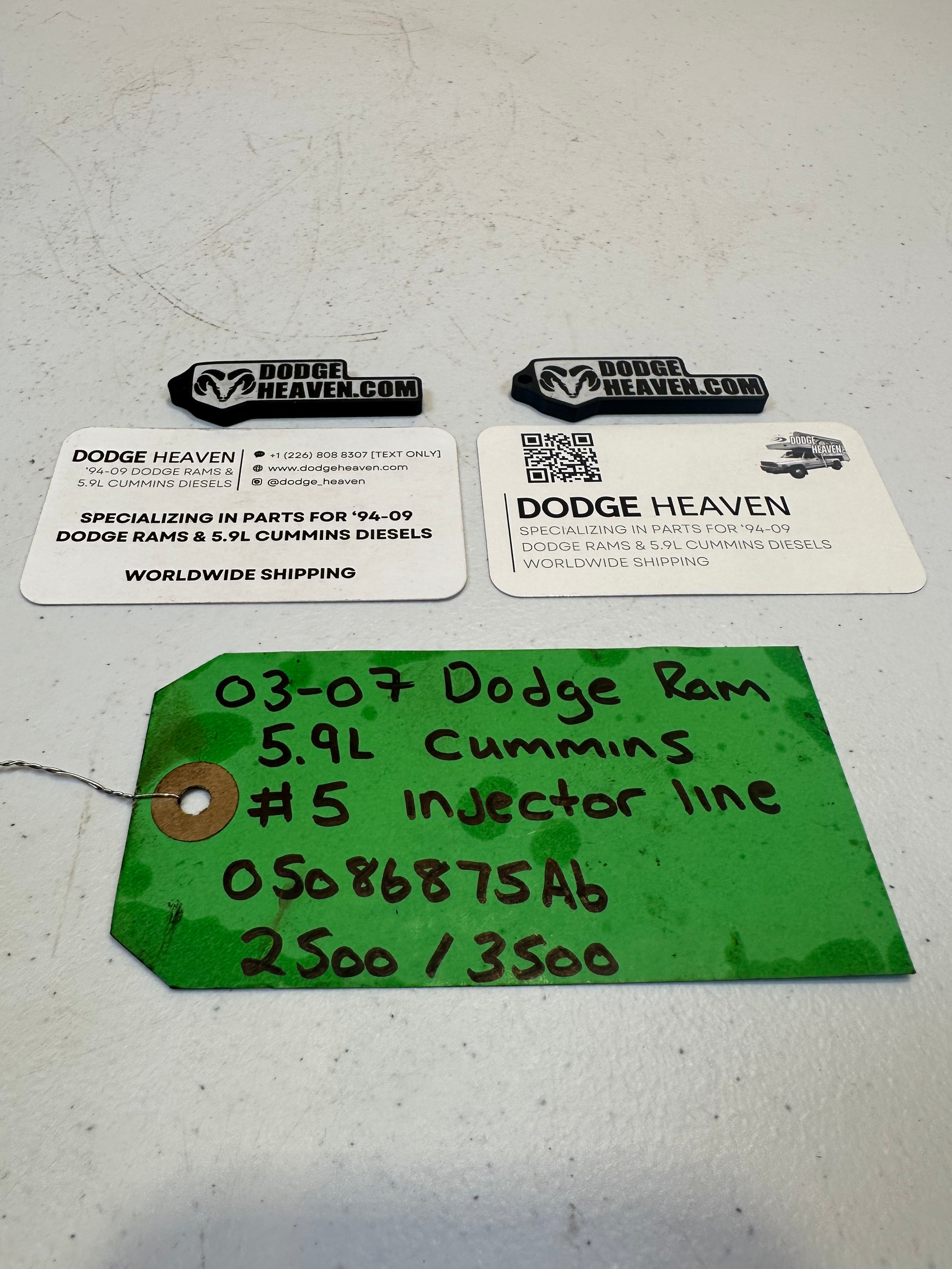 2003-2007 Dodge Ram 2500 3500 5.9L Cummins CR Injector Line #5 (OEM)