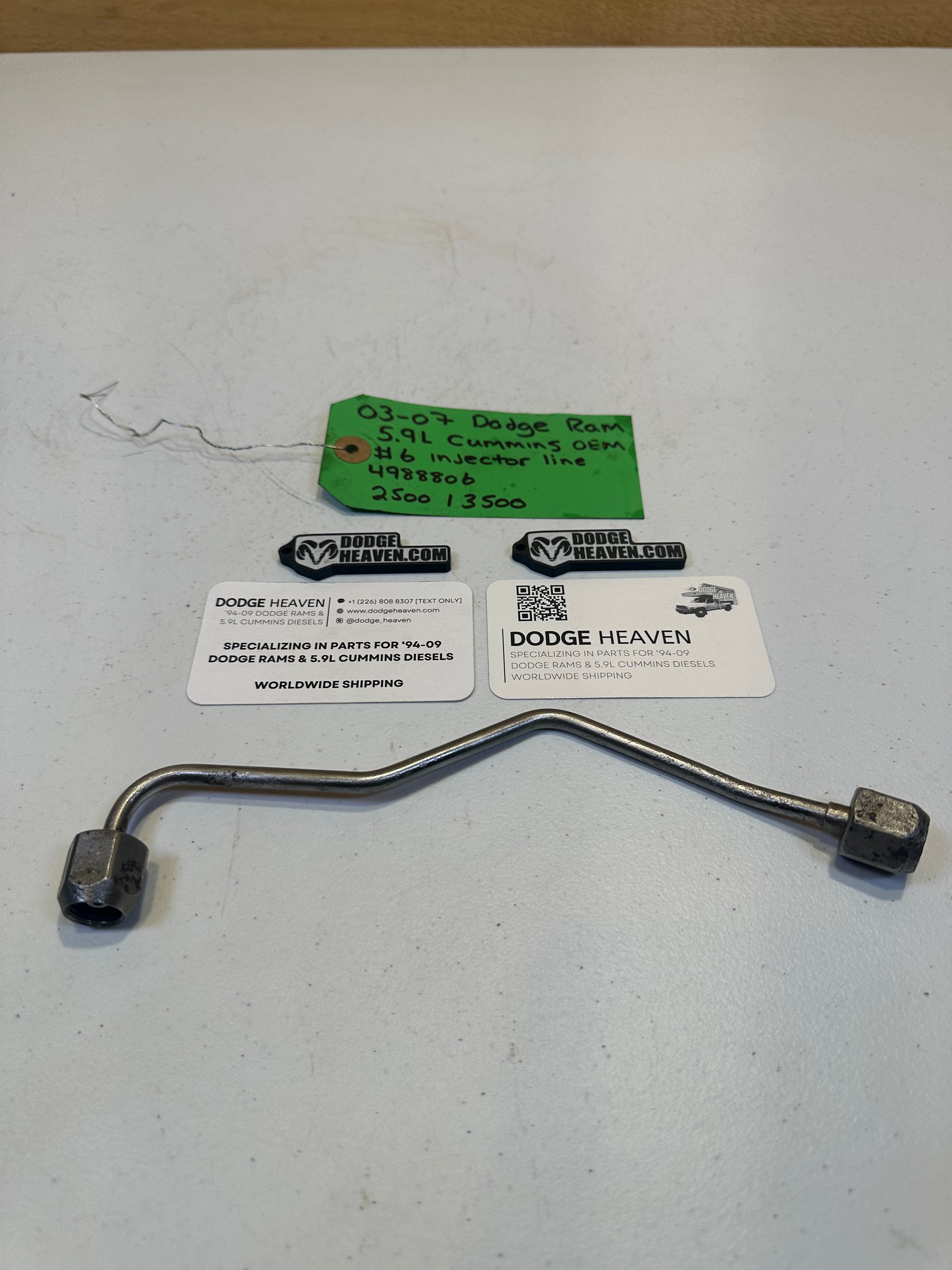 2003-2007 Dodge Ram 2500 3500 5.9L Cummins CR Injector Line #6 (OEM)