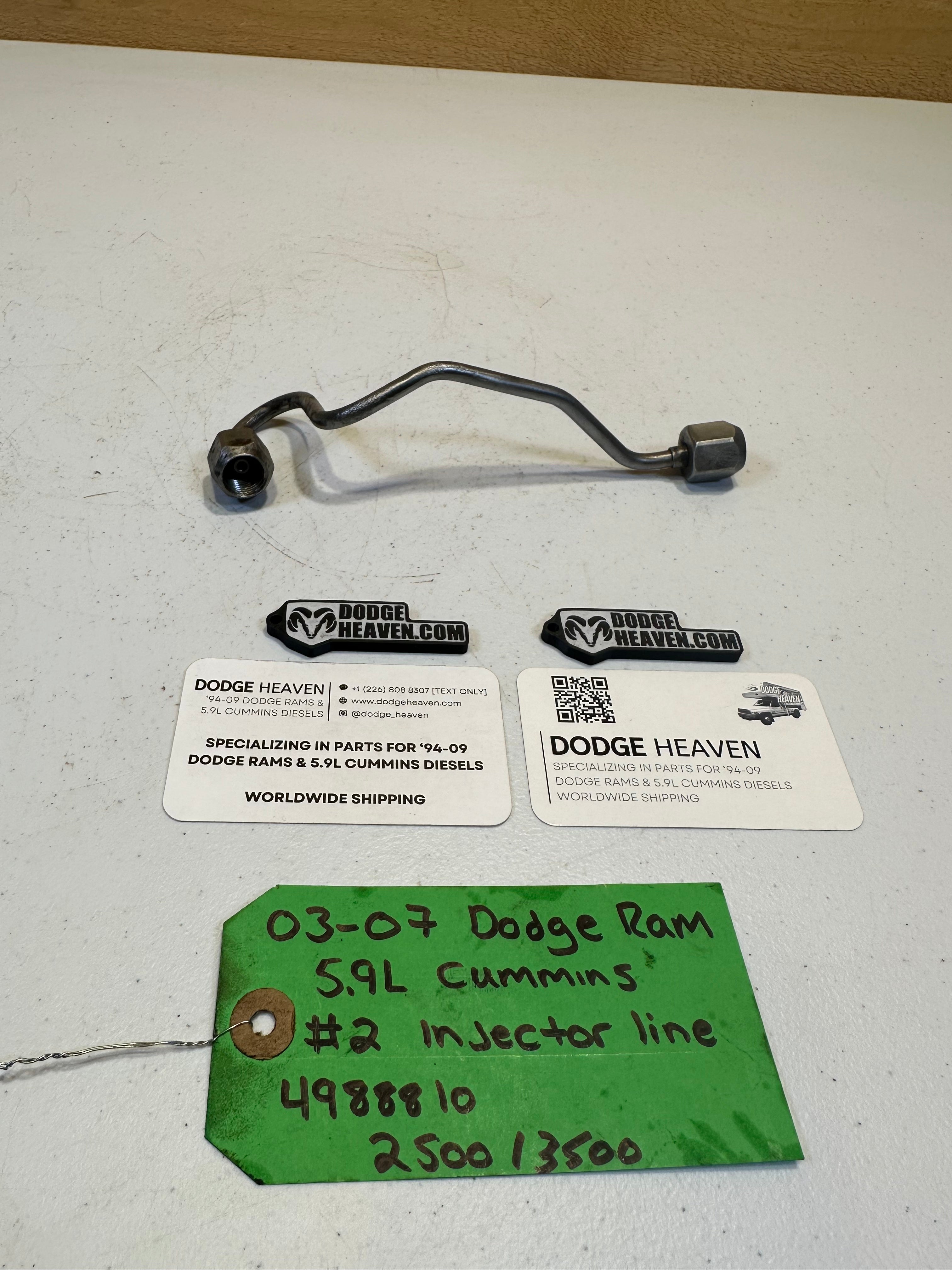 2003-2007 Dodge Ram 2500 3500 5.9L Cummins CR Injector Line  #2 (OEM)