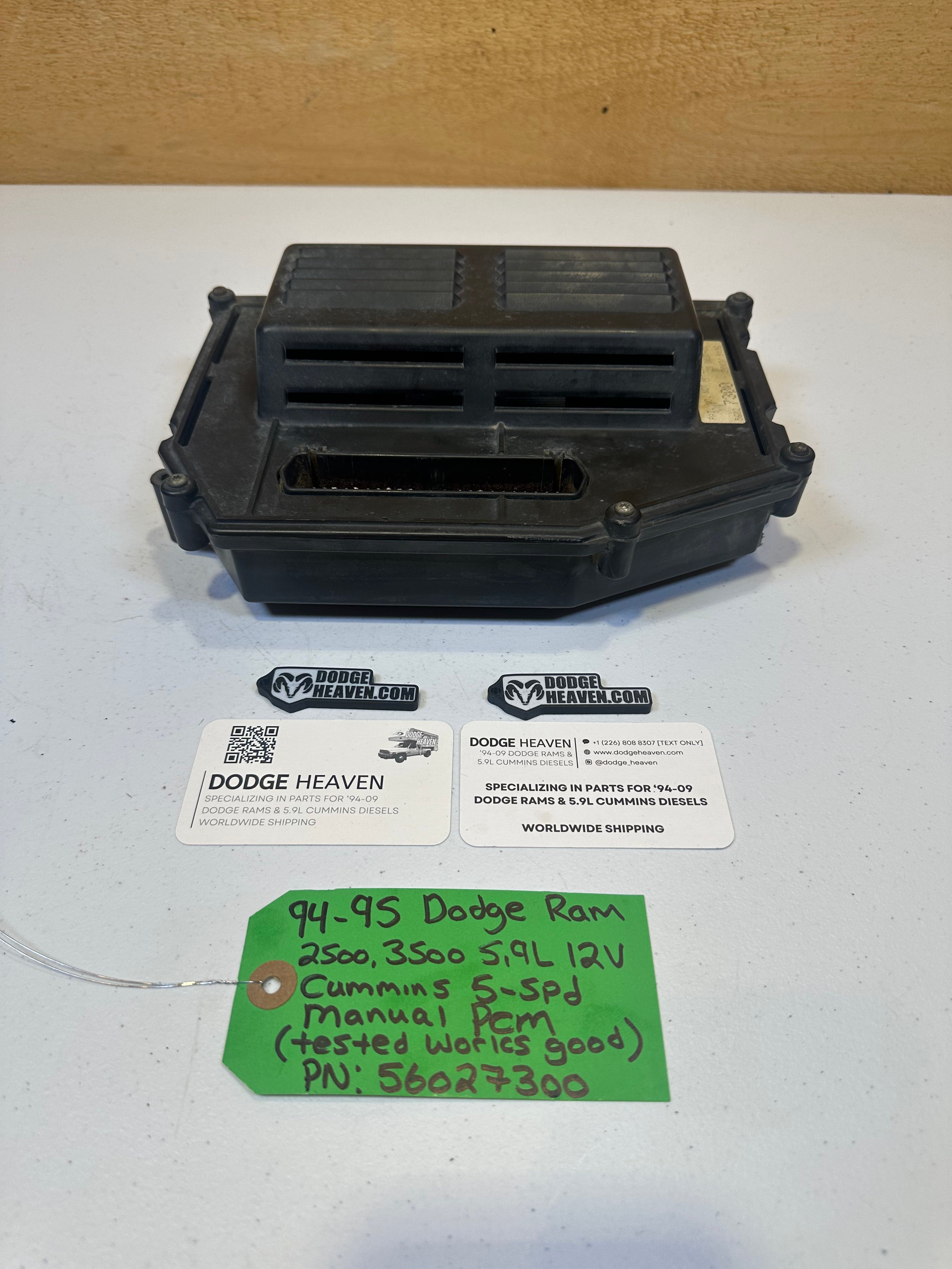 1994-1995 Dodge Ram 2500 3500 5.9L 12V Cummins NV4500 Manual PCM (OEM)