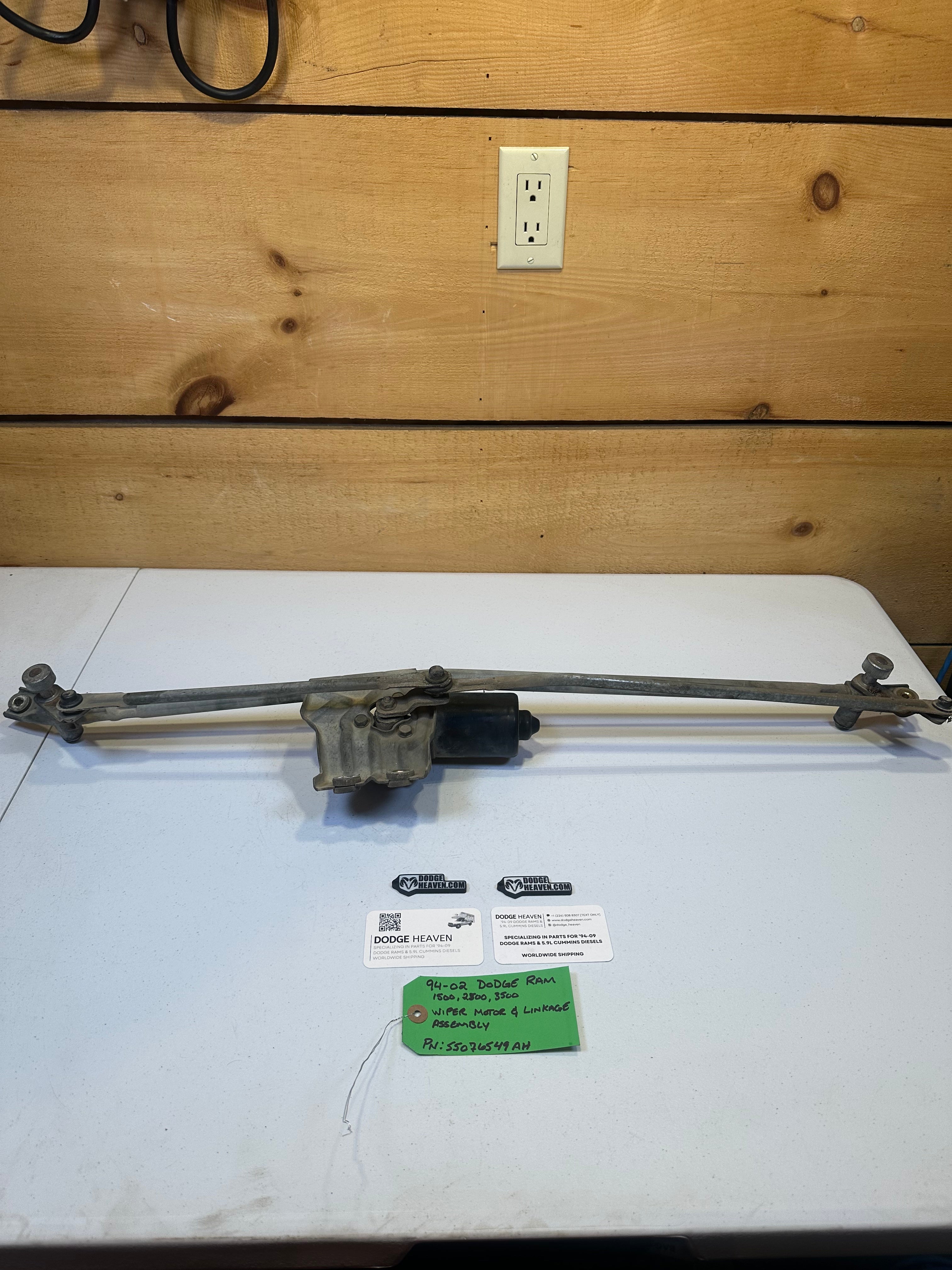 1994-2002 Dodge Ram 1500 2500 3500 Windshield Wiper Motor & Linkage (OEM)