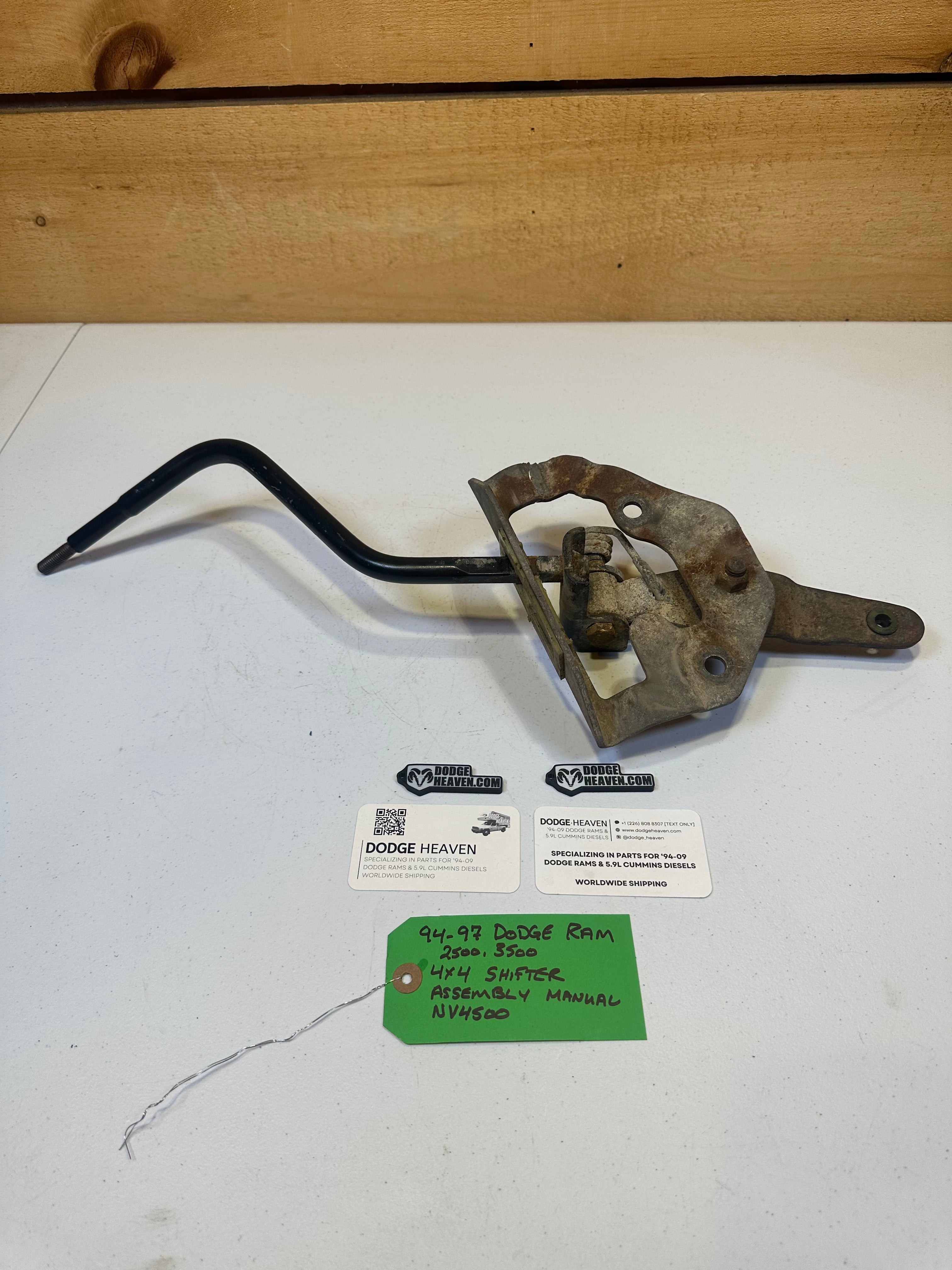 1994-1997 Dodge Ram 2500 3500 Cummins Manual Transmission / 4x4 Shifter Lever Assembly (OEM)