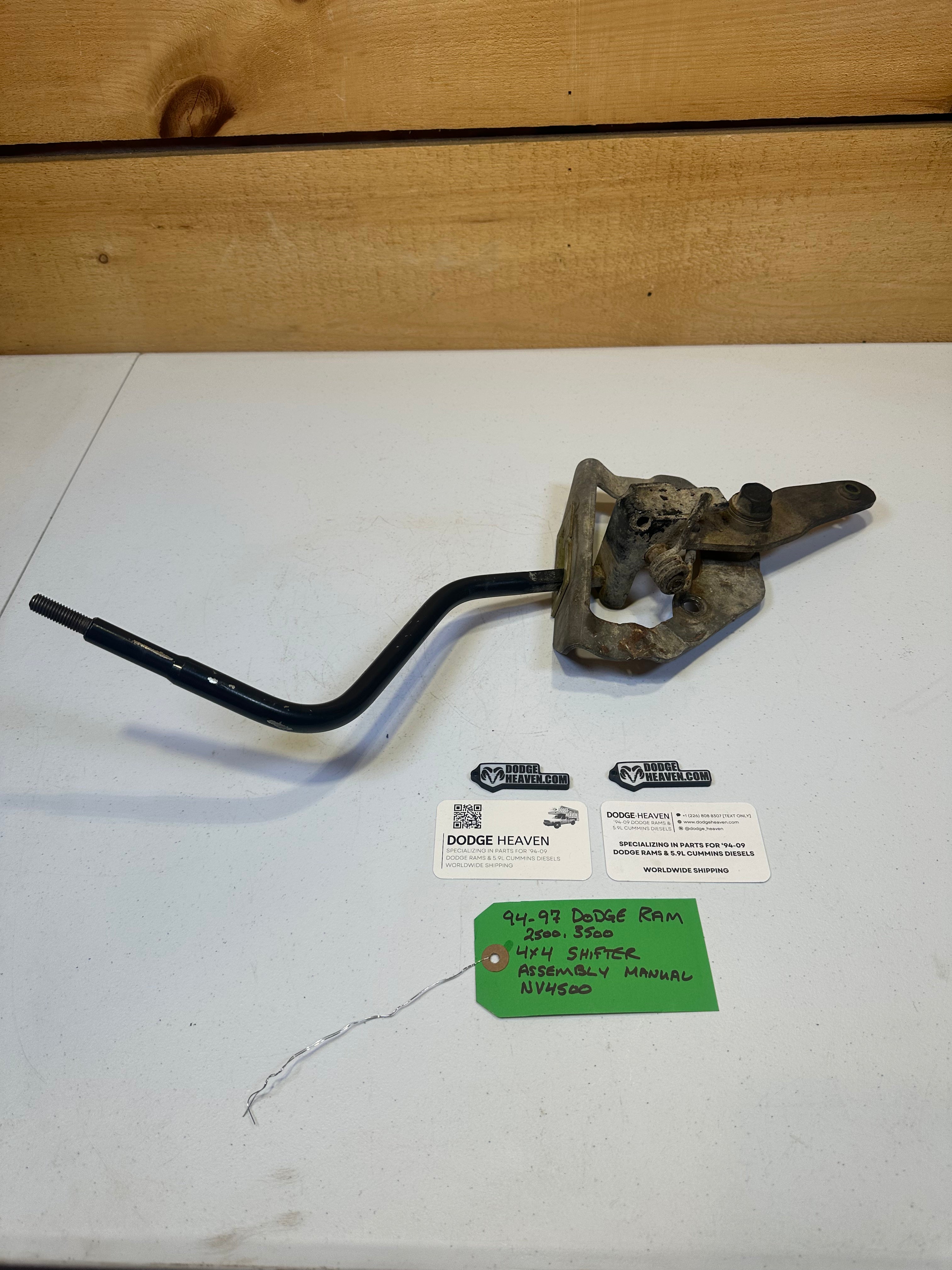 1994-1997 Dodge Ram 2500 3500 Cummins Manual Transmission / 4x4 Shifter Lever Assembly (OEM)