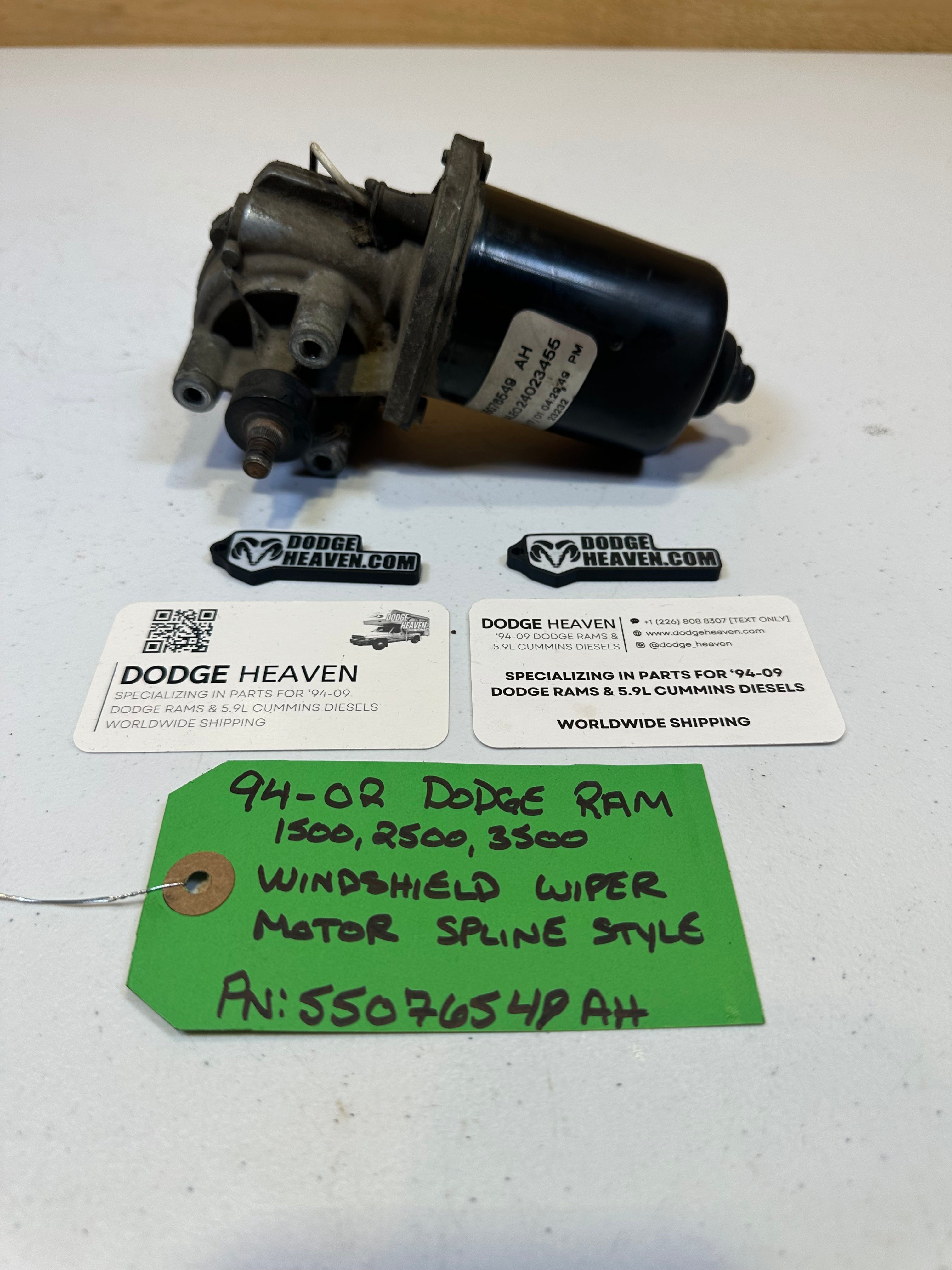 1994-2002 Dodge Ram 1500 2500 3500 Windshield Wiper Motor Splined Style (OEM)