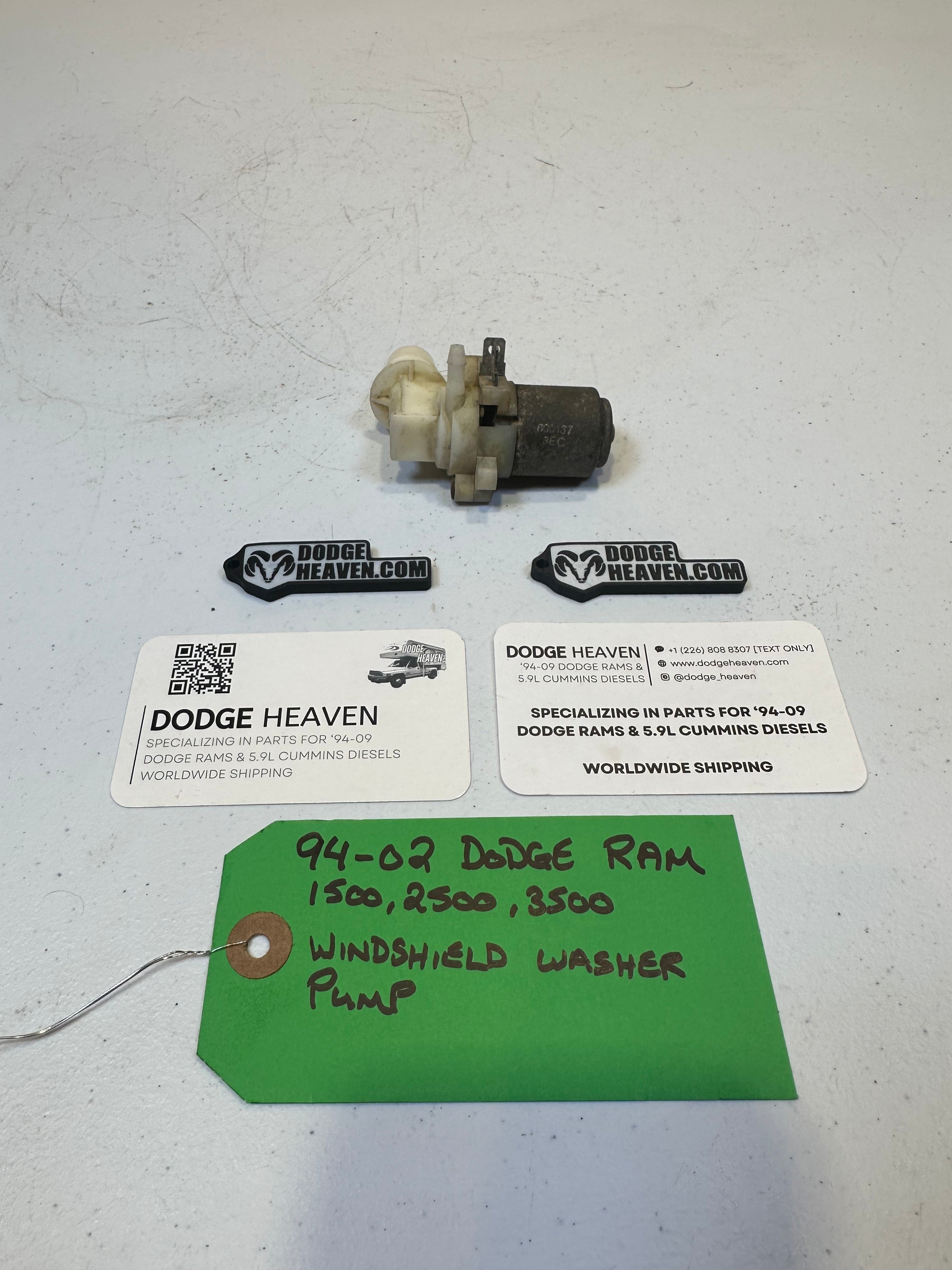 1994-2002 Dodge Ram 1500 2500 3500 Windshield Washer Fluid Pump (OEM)