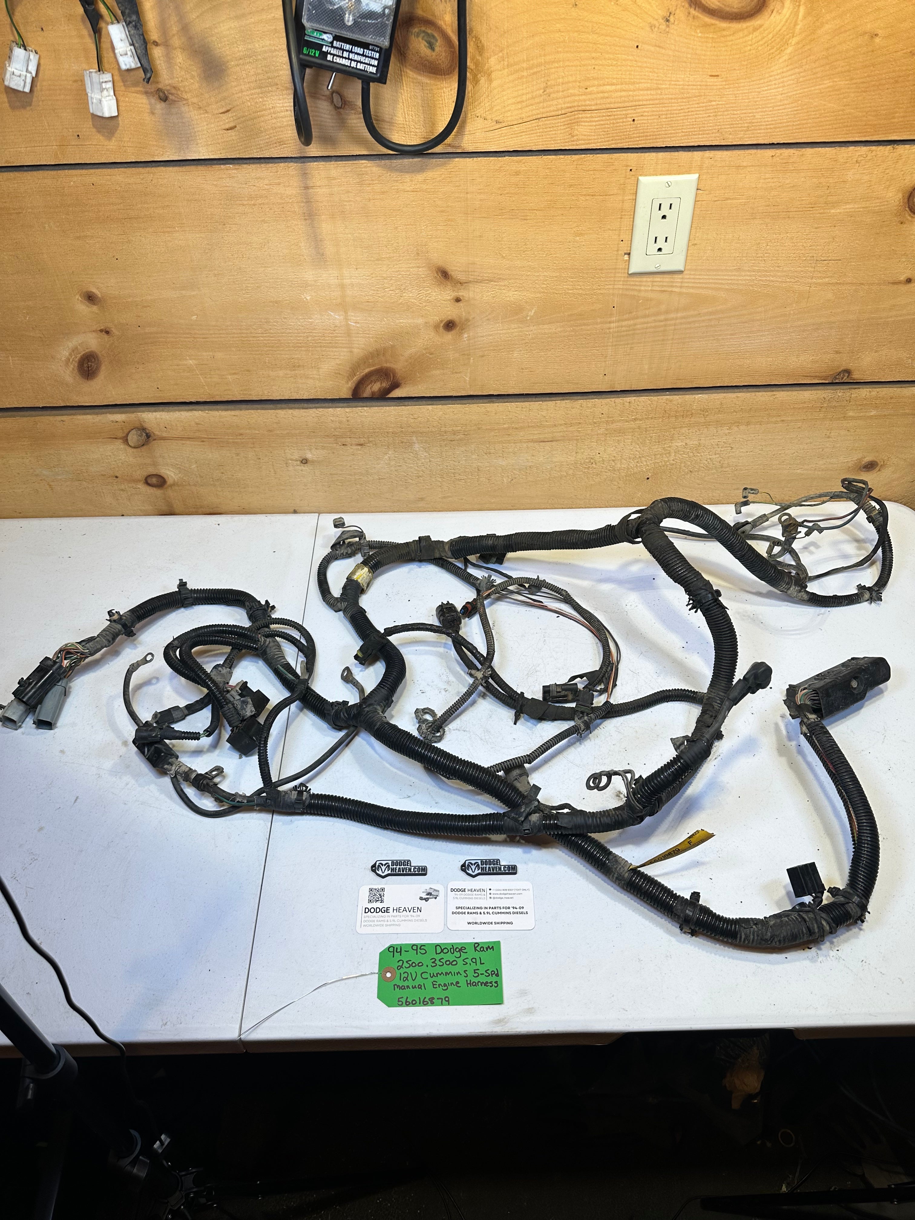 1994-1995 Dodge Ram 5.9L 12V Cummins 5spd Manual Engine & Transmission Harness (OEM)