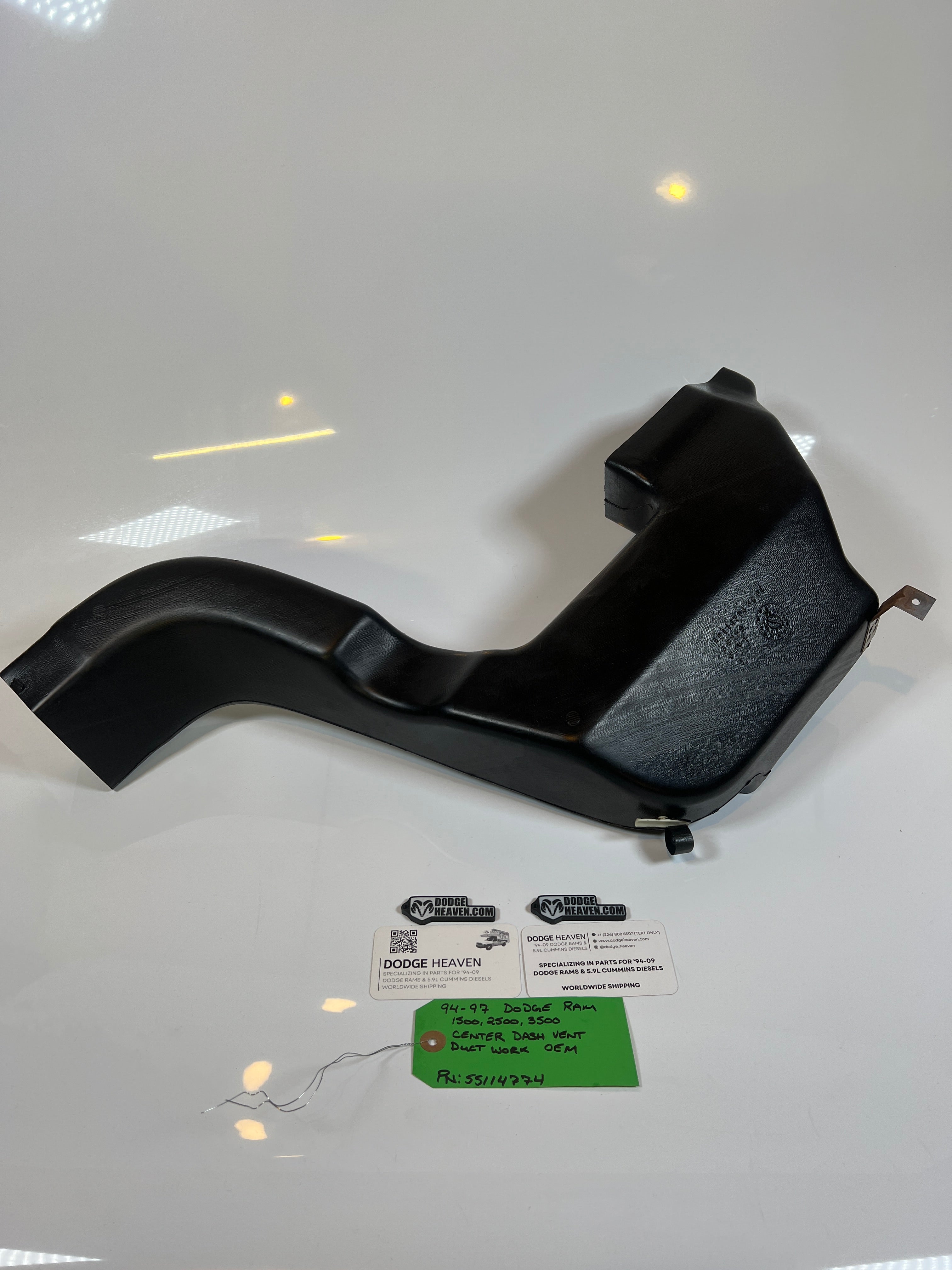 1994-1997 Dodge Ram Center Dash Vent Duct Work 1500 2500 3500