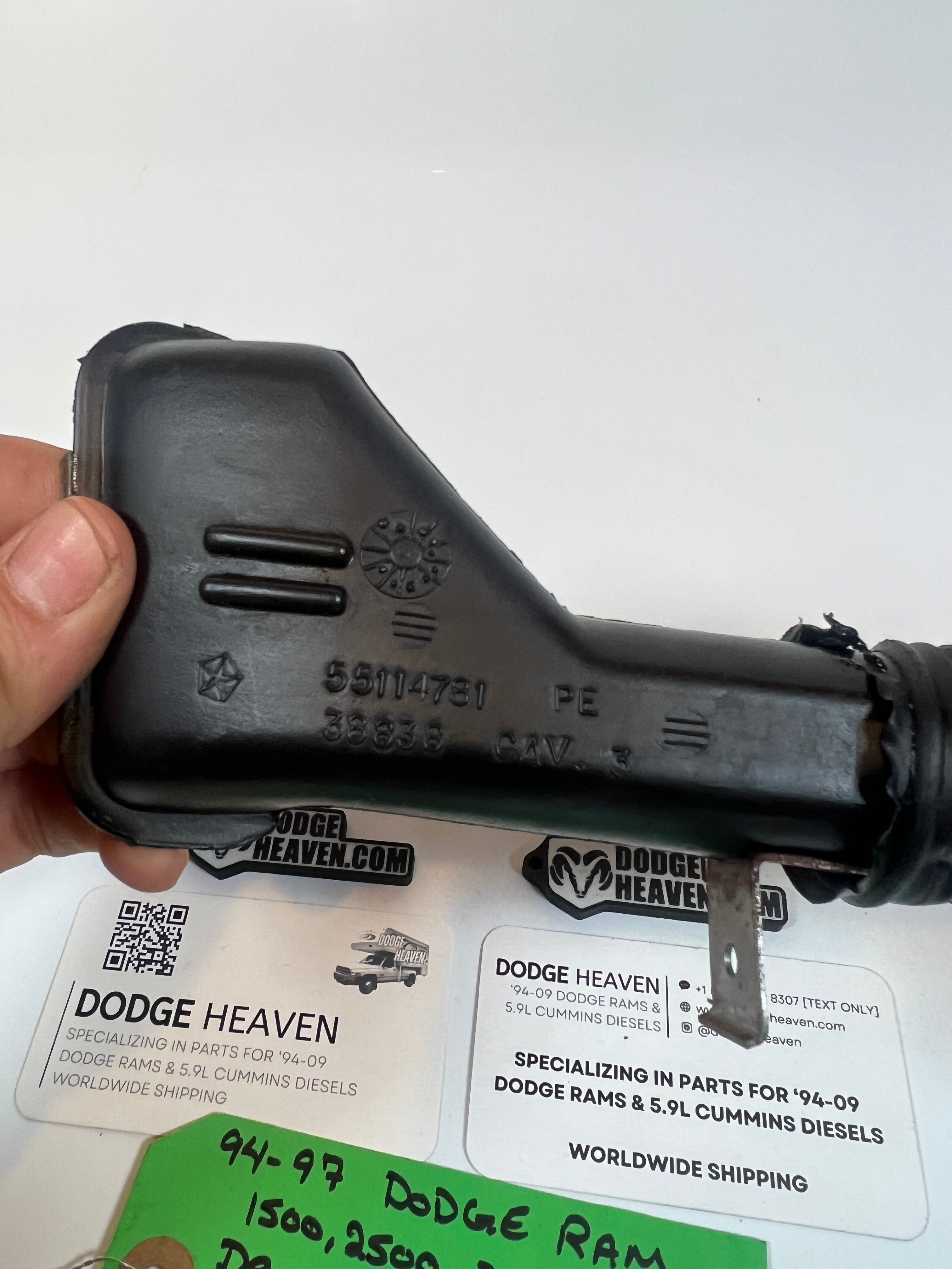 1994-1997 Dodge Ram Driver / LH Window Vent Duct 1500 2500 3500