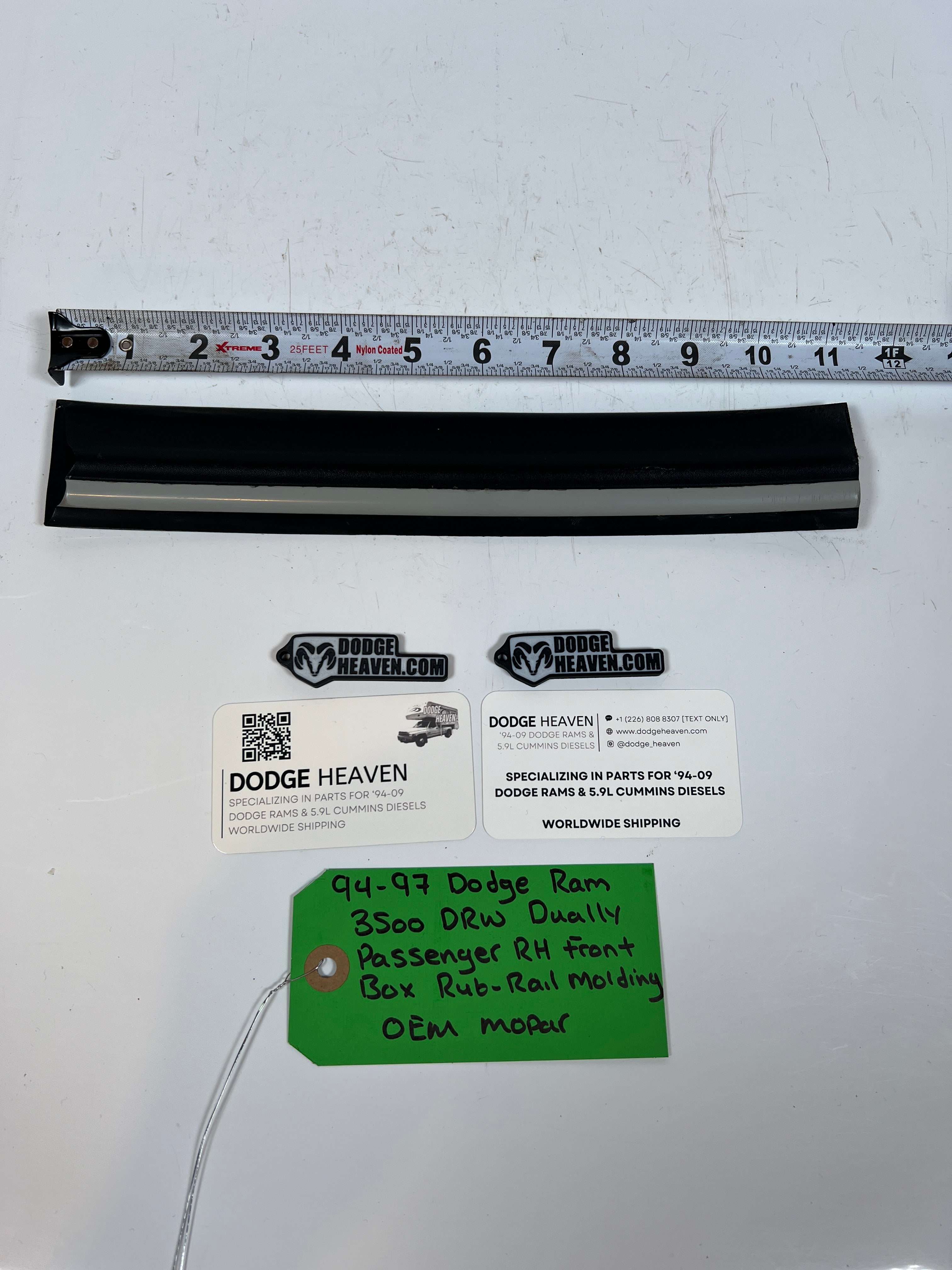 1994-1997 Dodge Ram 3500 Dually Passenger Front Box Rub-Rail Molding