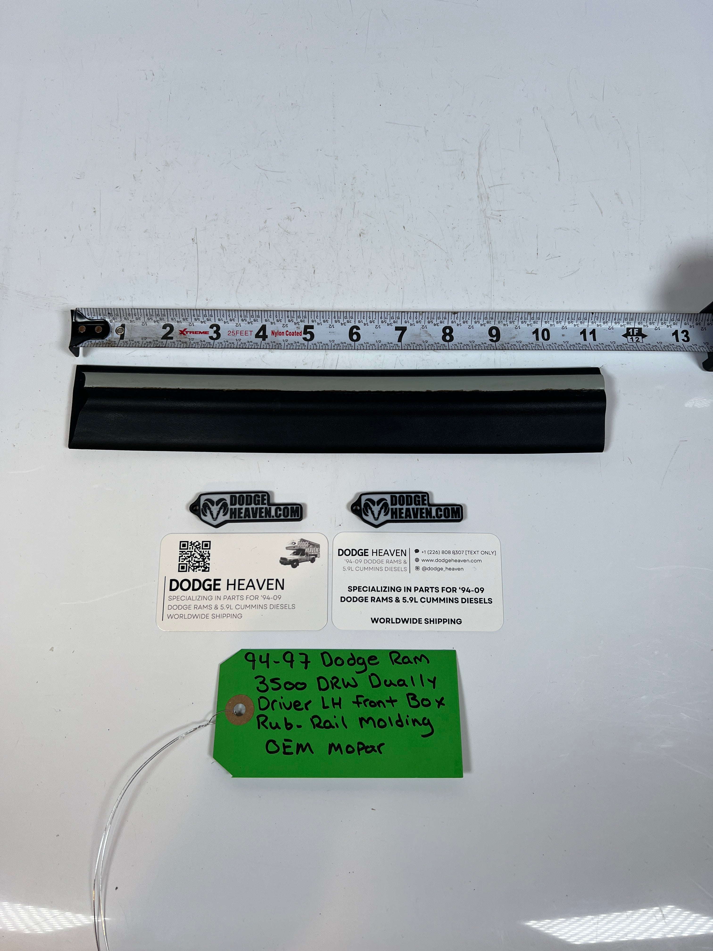 1994-1997 Dodge Ram 3500 Dually Driver Front Box Rub-Rail Molding