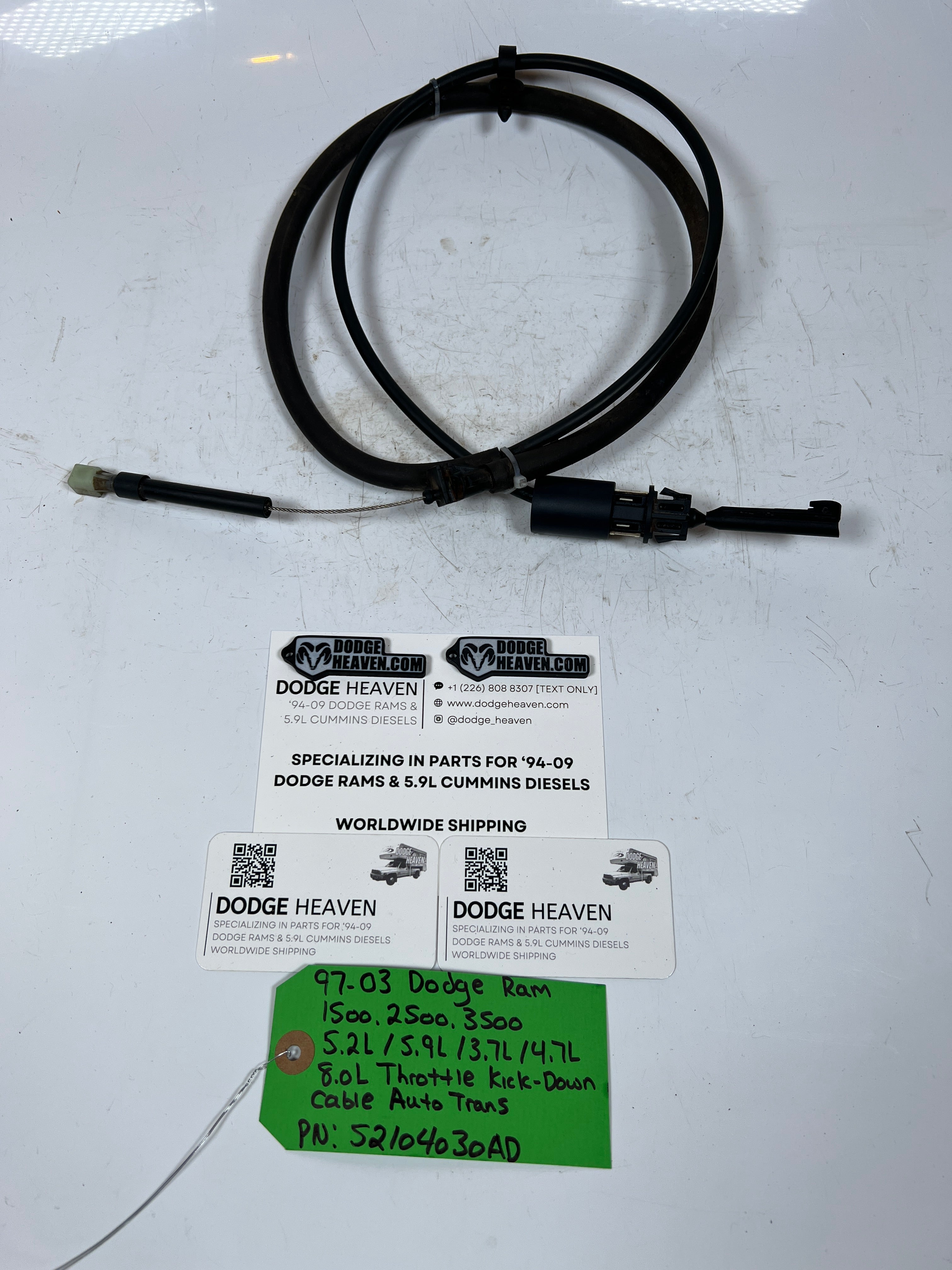 1997-2003 Dodge Ram Throttle Kick Down Cable Throttle Valve