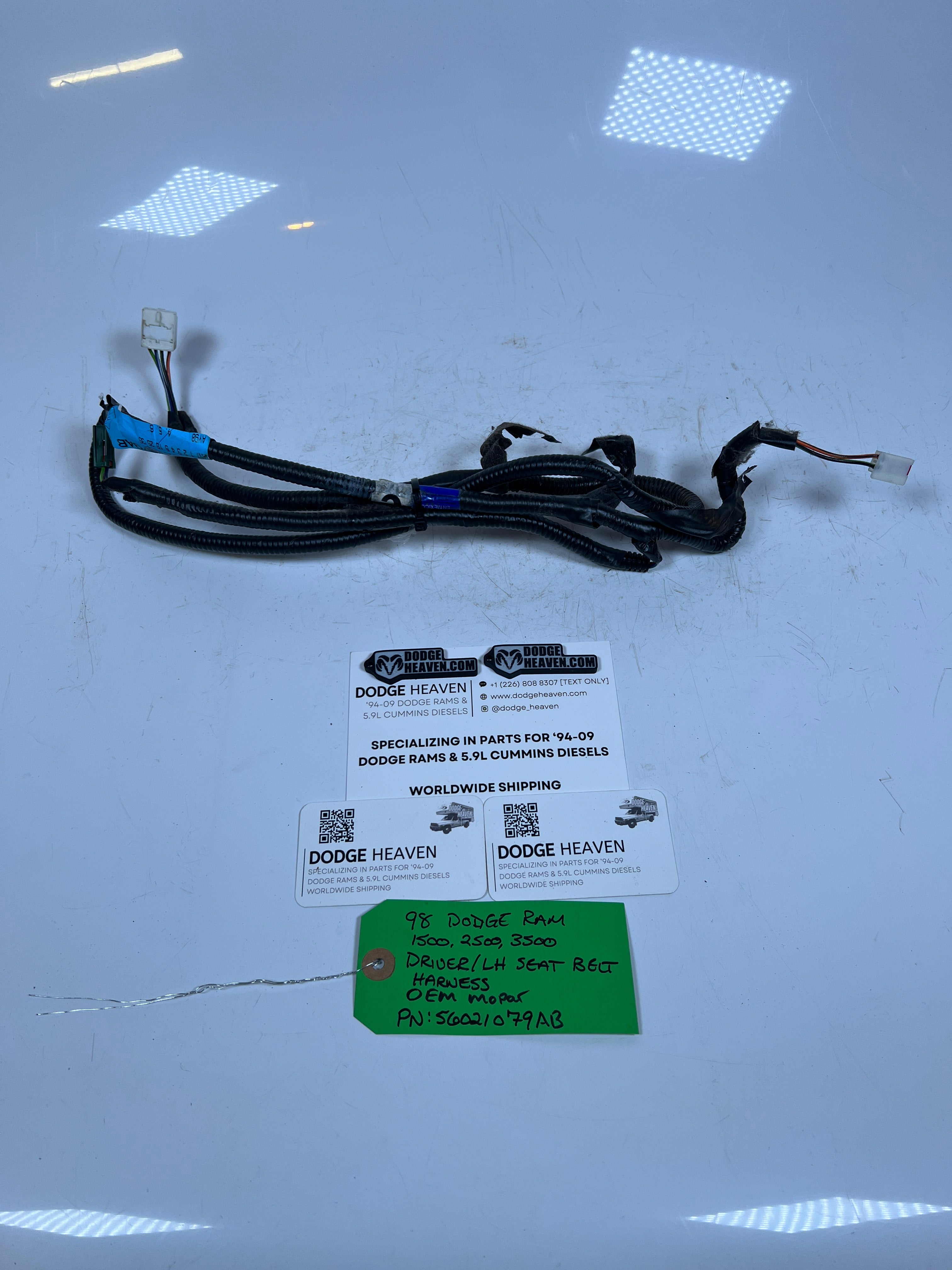 1998-1998 Dodge Ram 1500 2500 3500 Driver Side Seat Belt Wiring Harness