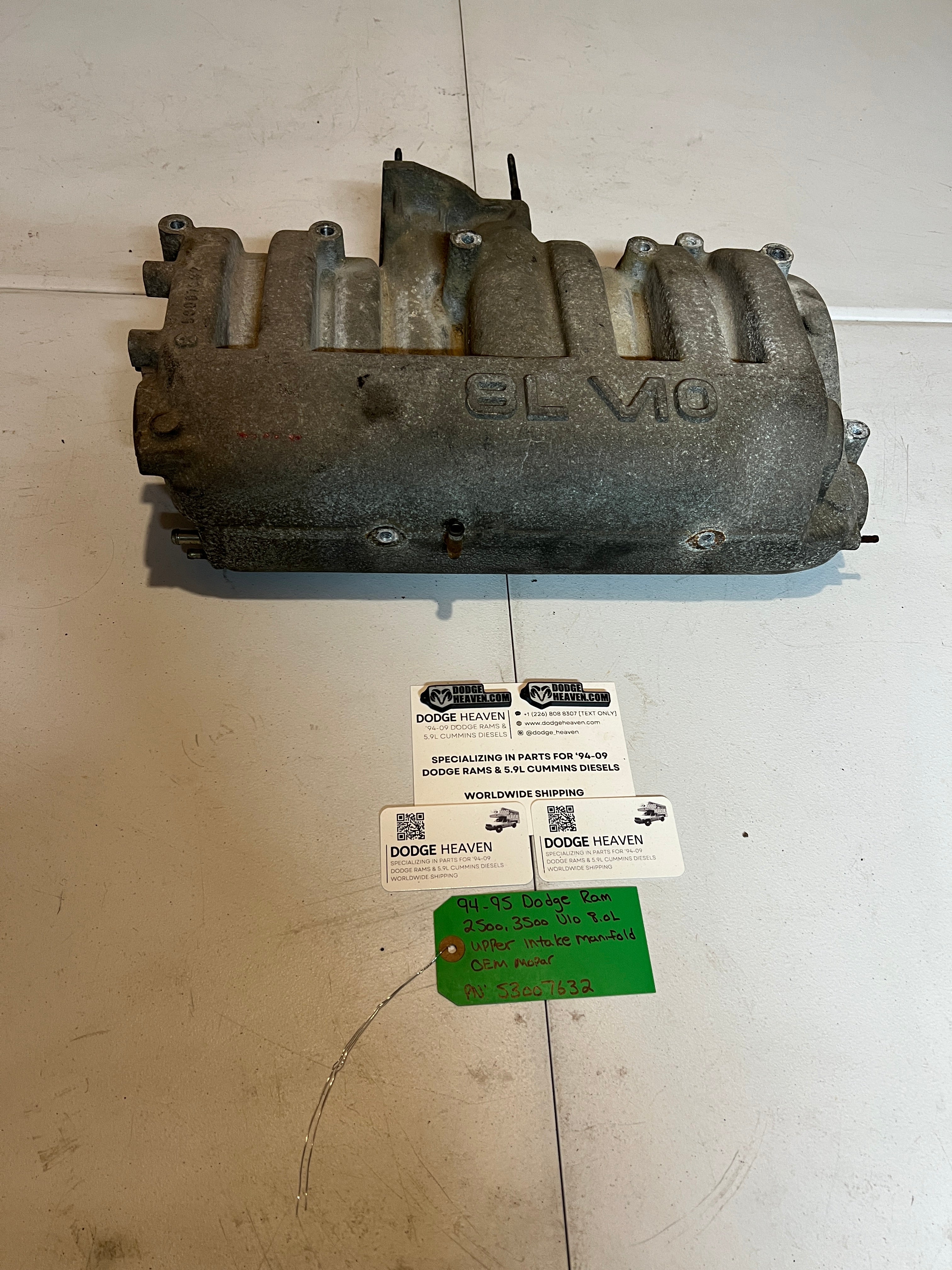 1994-1995 Dodge Ram 2500 3500 V10 8.0L Upper Intake Manifold