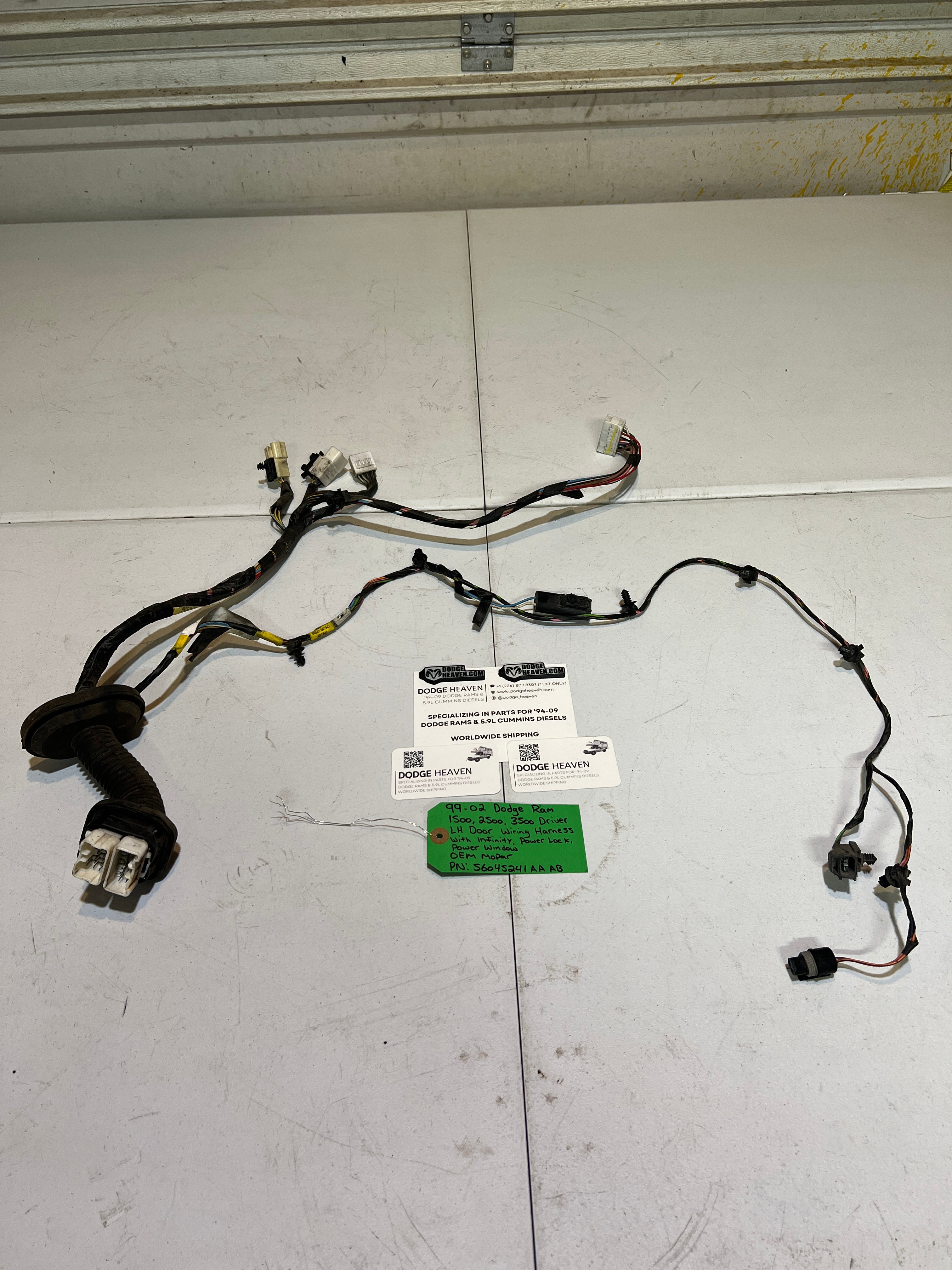 1998-2002 Ram 1500 2500 3500 Driver-Side Door Harness w/ Infinity (OEM)
