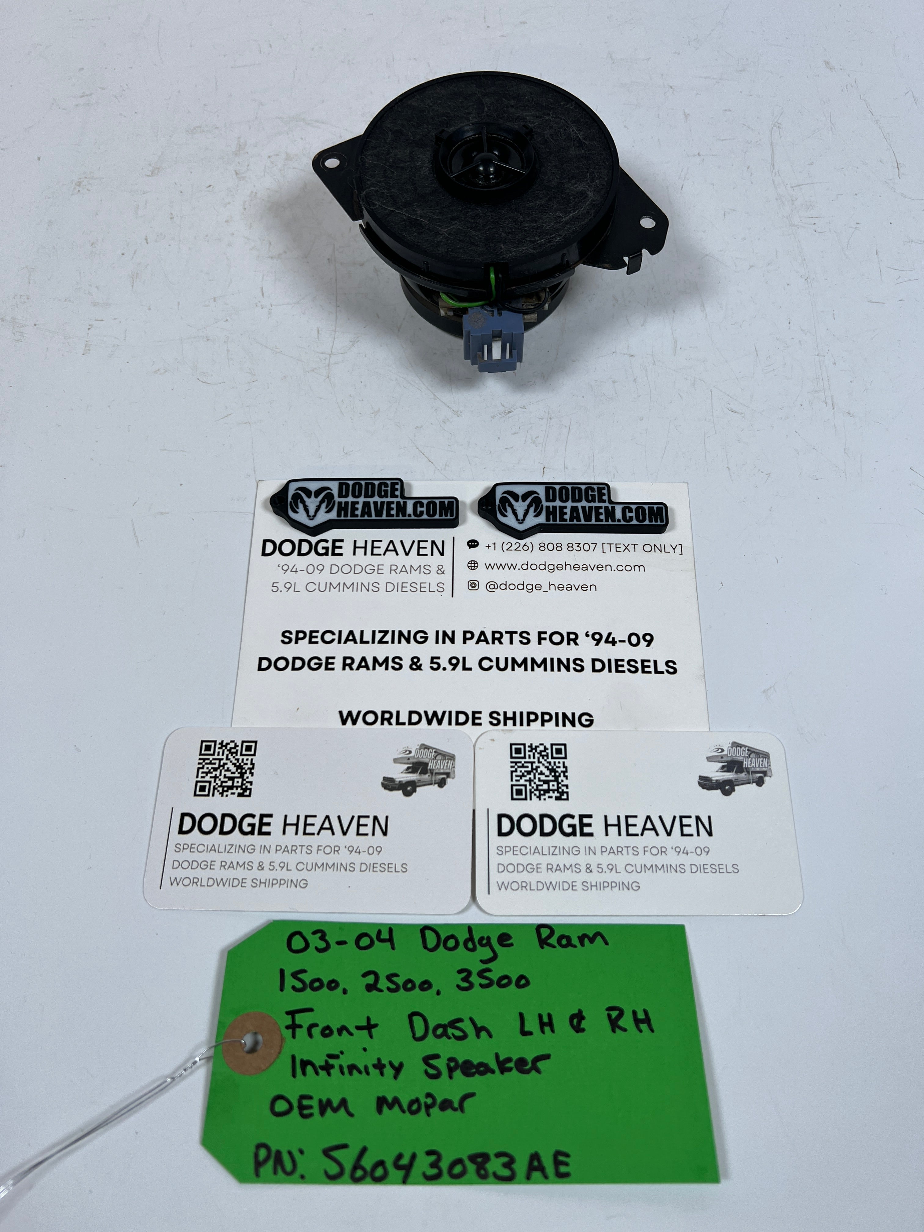 2003-2004 Dodge Ram 1500-3500 Front Dash LH or RH Infinity Speaker