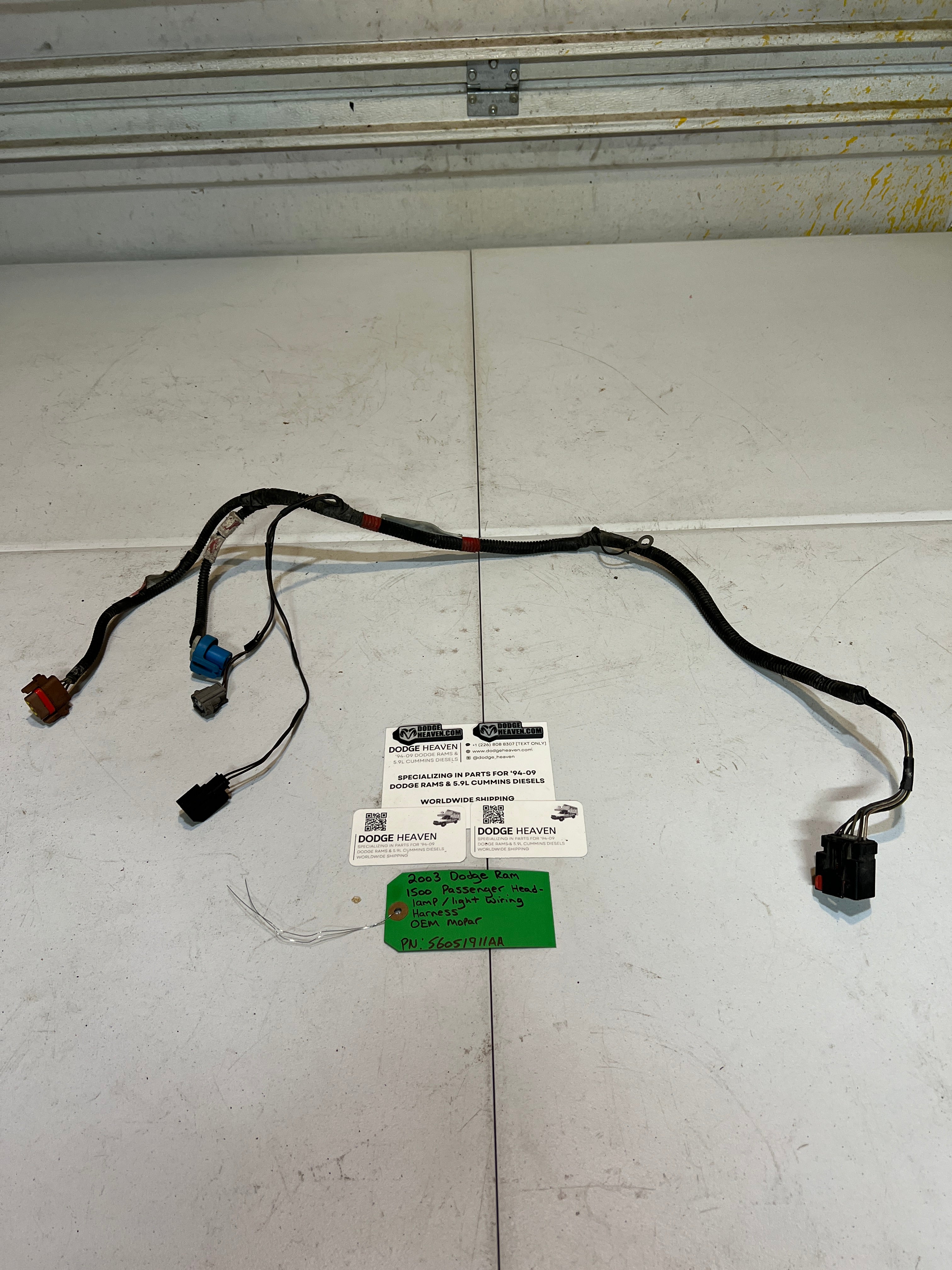 2003-2003 Dodge Ram Passenger Head Lamp / Light Wiring Harness