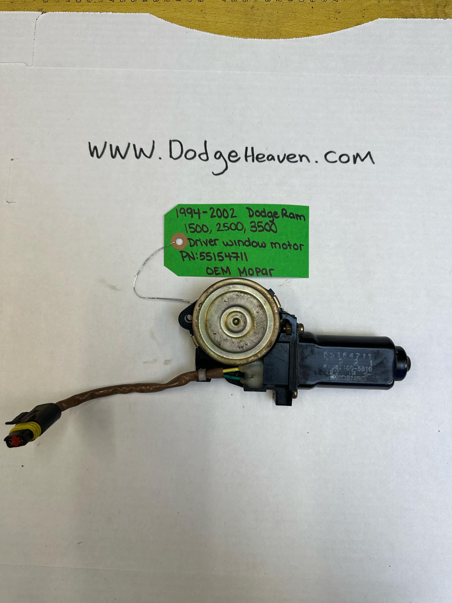 1994-2002 Dodge Ram 1500/2500/3500 Driver-Side Window Motor (OEM)