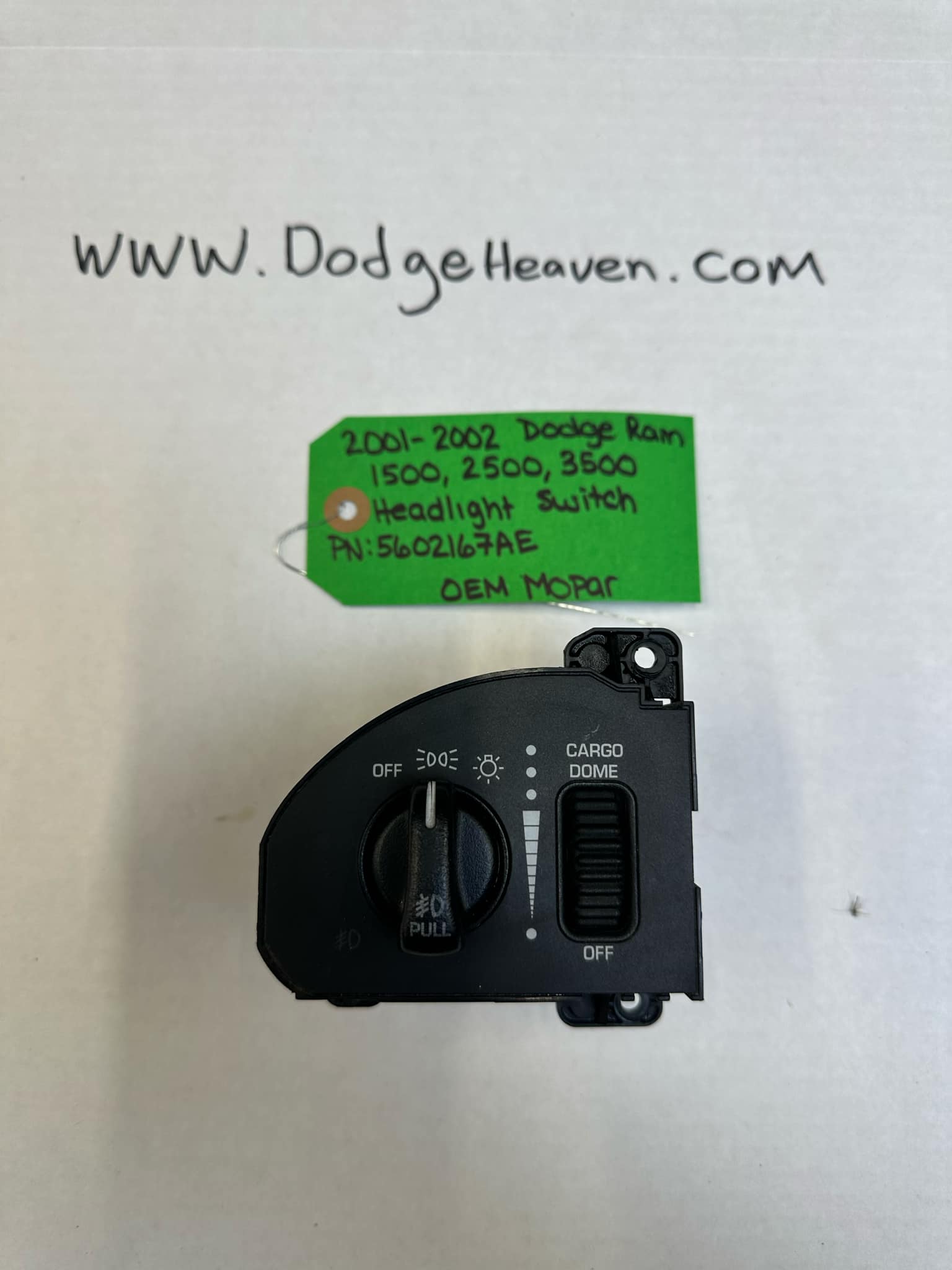 1999-2002 Dodge Ram 1500/2500/3500 Headlight Switch w/ Fog Lights (OEM)