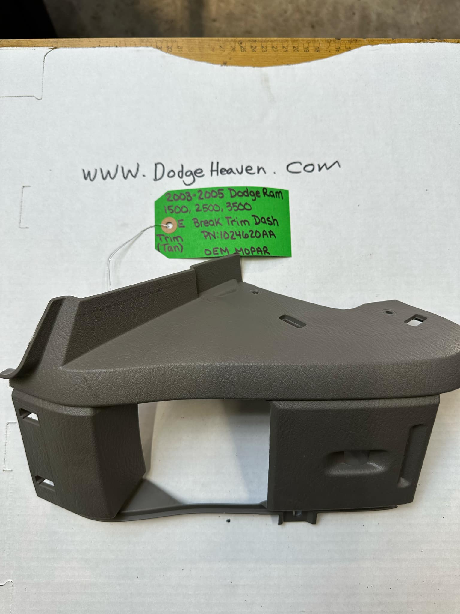 2002-2005 Dodge Ram 1500/2500/3500 Dashboard Parking Brake Trim - Tan (OEM