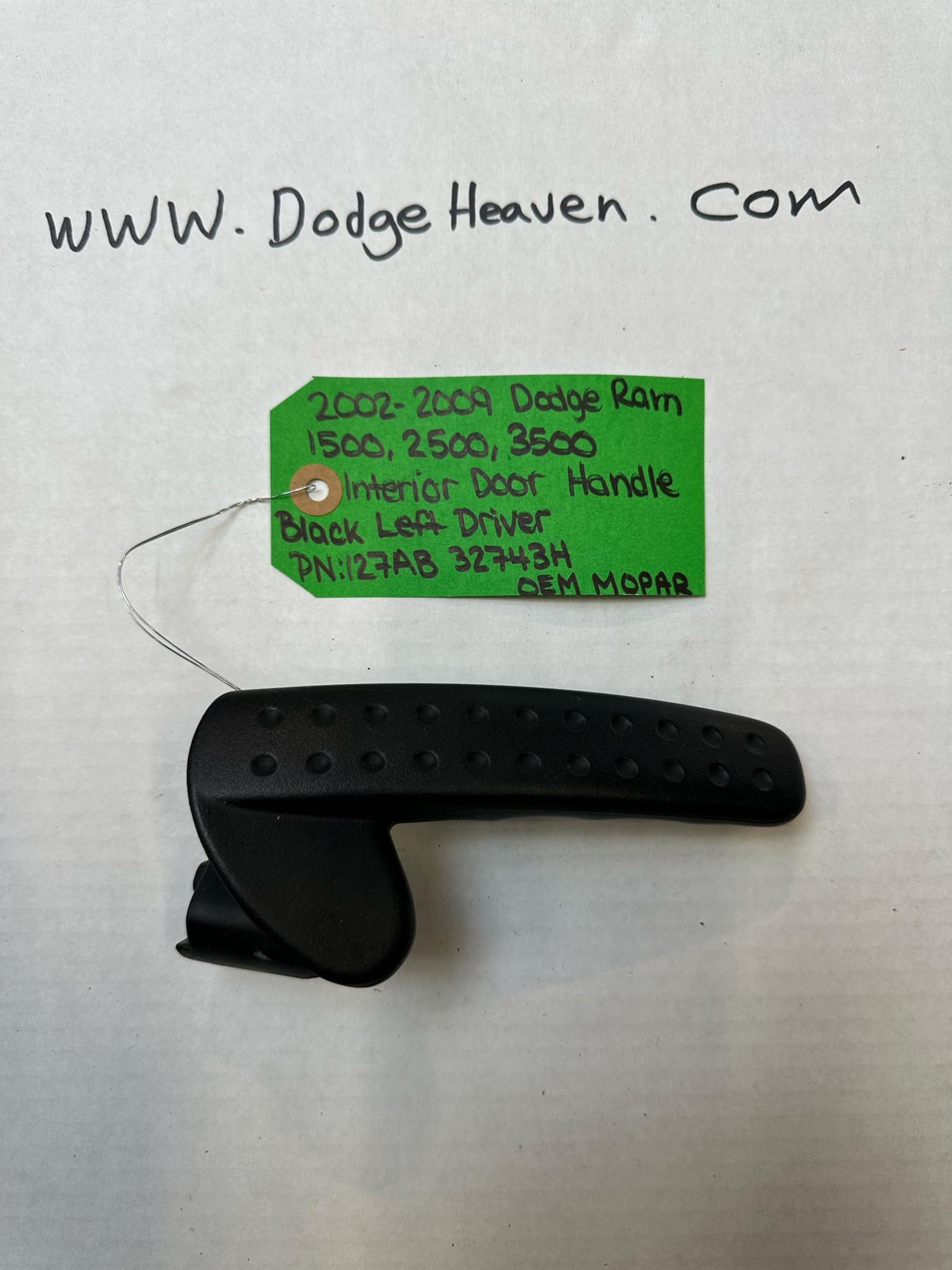 2002-2009 Dodge Ram 1500/2500/3500 Driver-Side Interior Door Handle - Black (OEM)