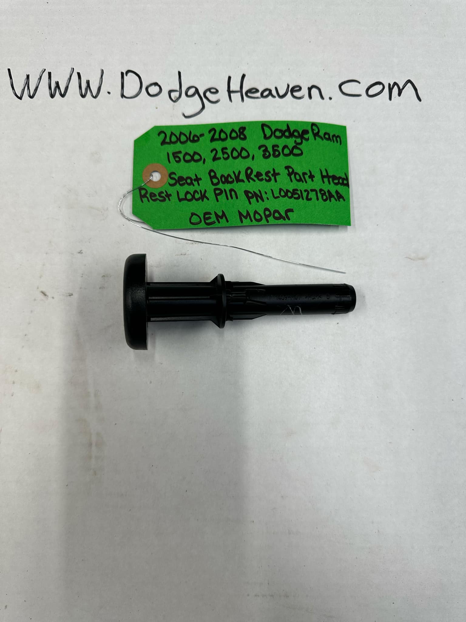 2006-2008 Dodge Ram 1500/2500/3500 Seat Headrest Locking Pin Guide (OEM)