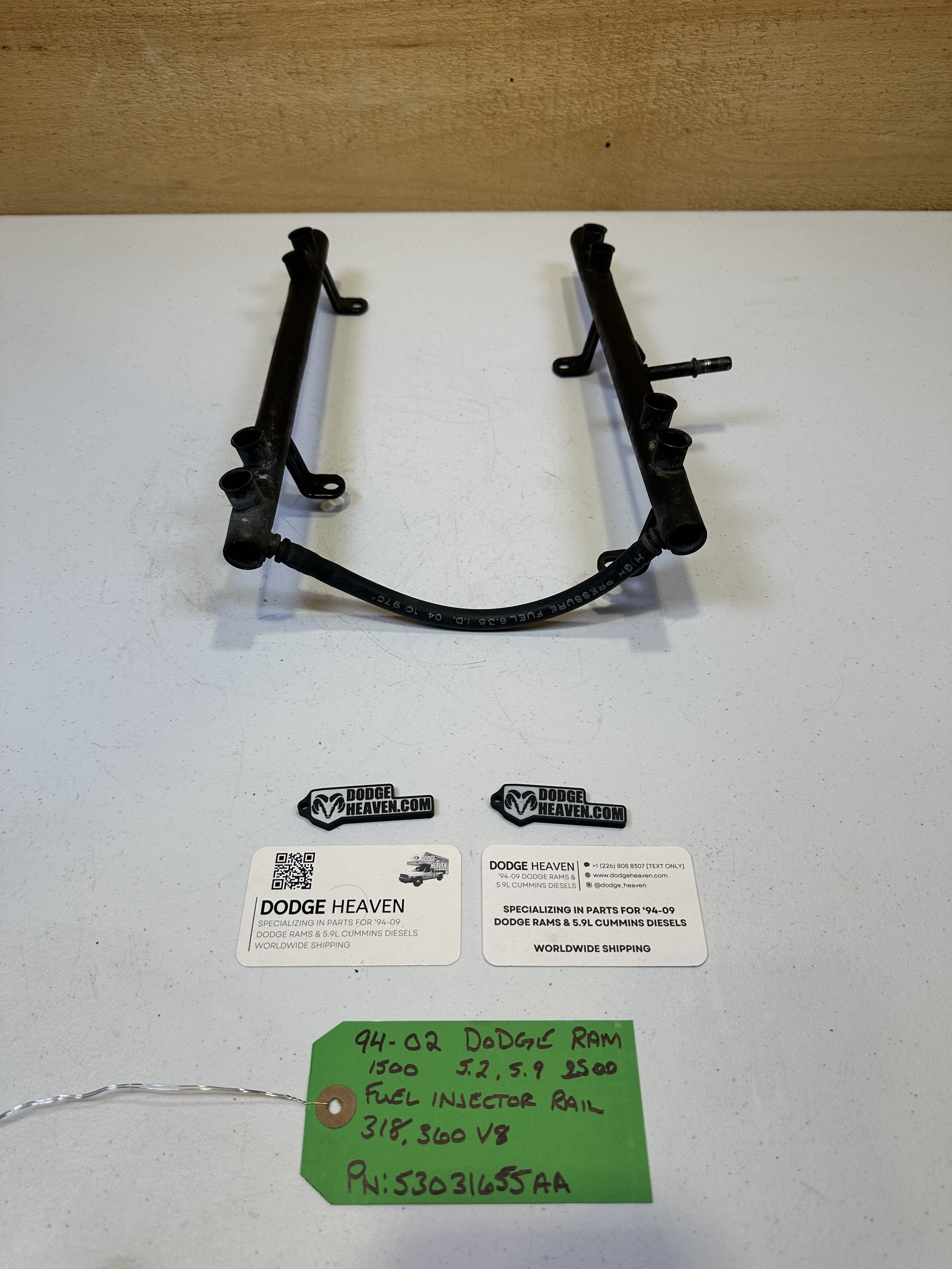 1994-2002 Dodge Ram 1500/2500 5.2L 5.9L Gas Fuel Injector Rail OEM