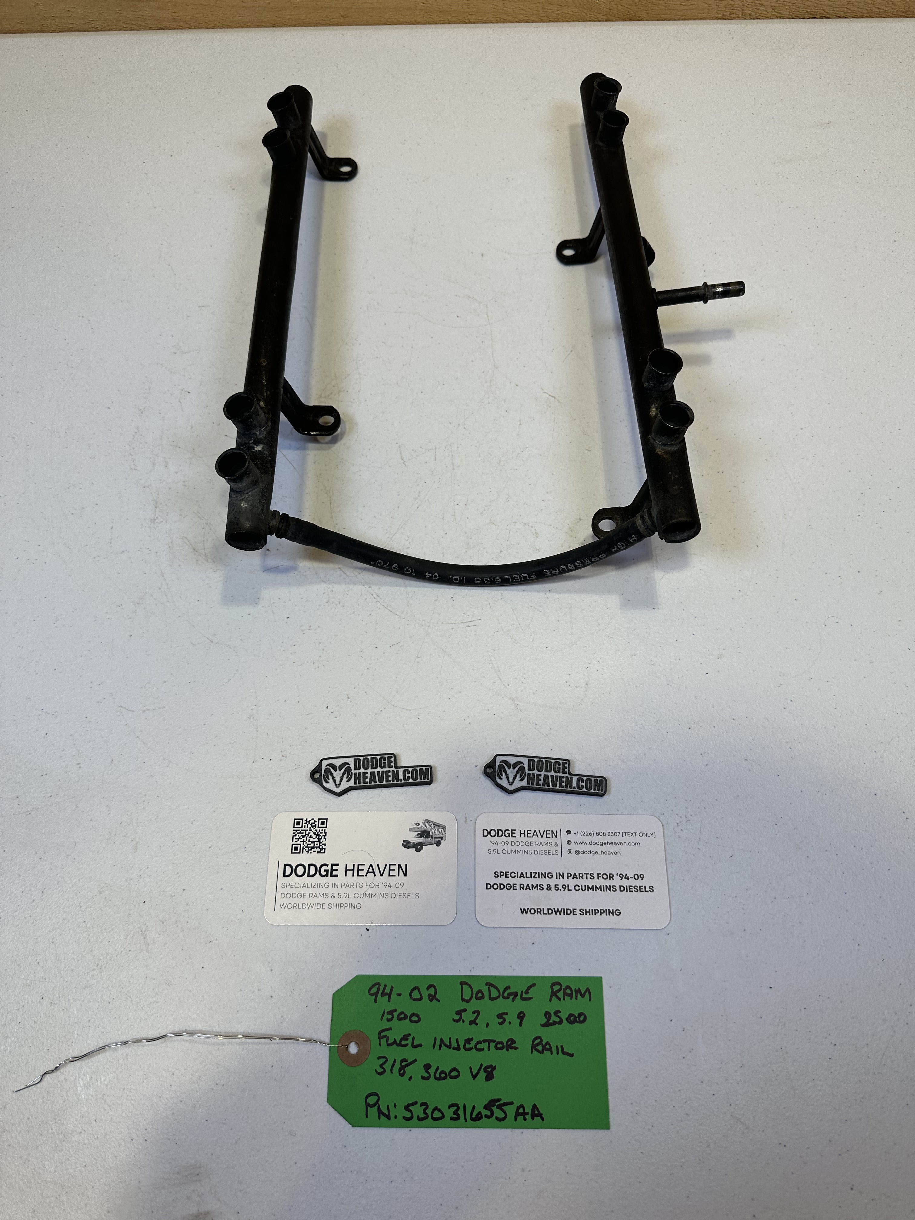 1994-2002 Dodge Ram 1500/2500 5.2L 5.9L Gas Fuel Injector Rail OEM