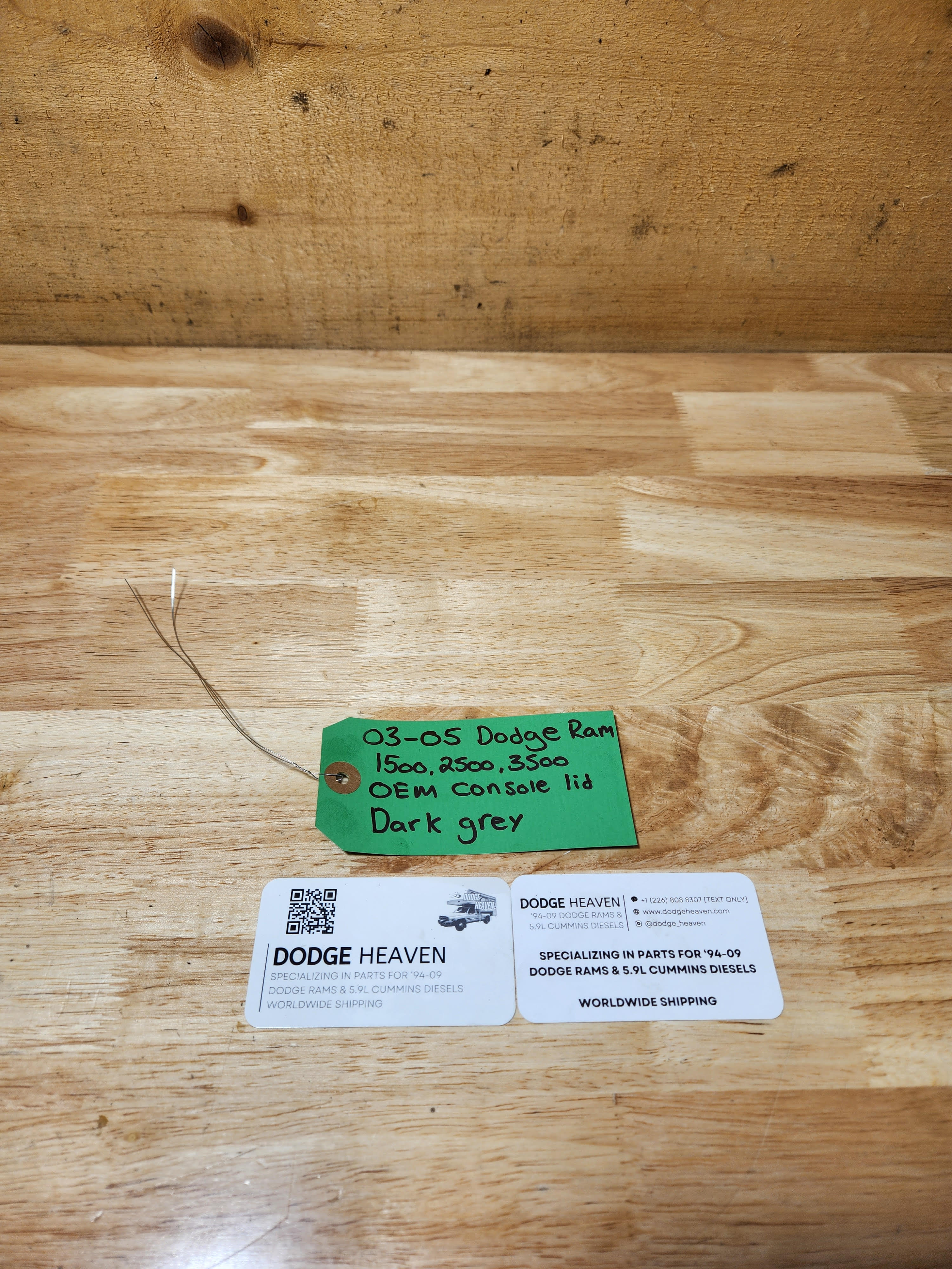 2003-2005 Dodge Ram 1500 2500 3500 Center Console Arm Rest Lid Leather (OEM)