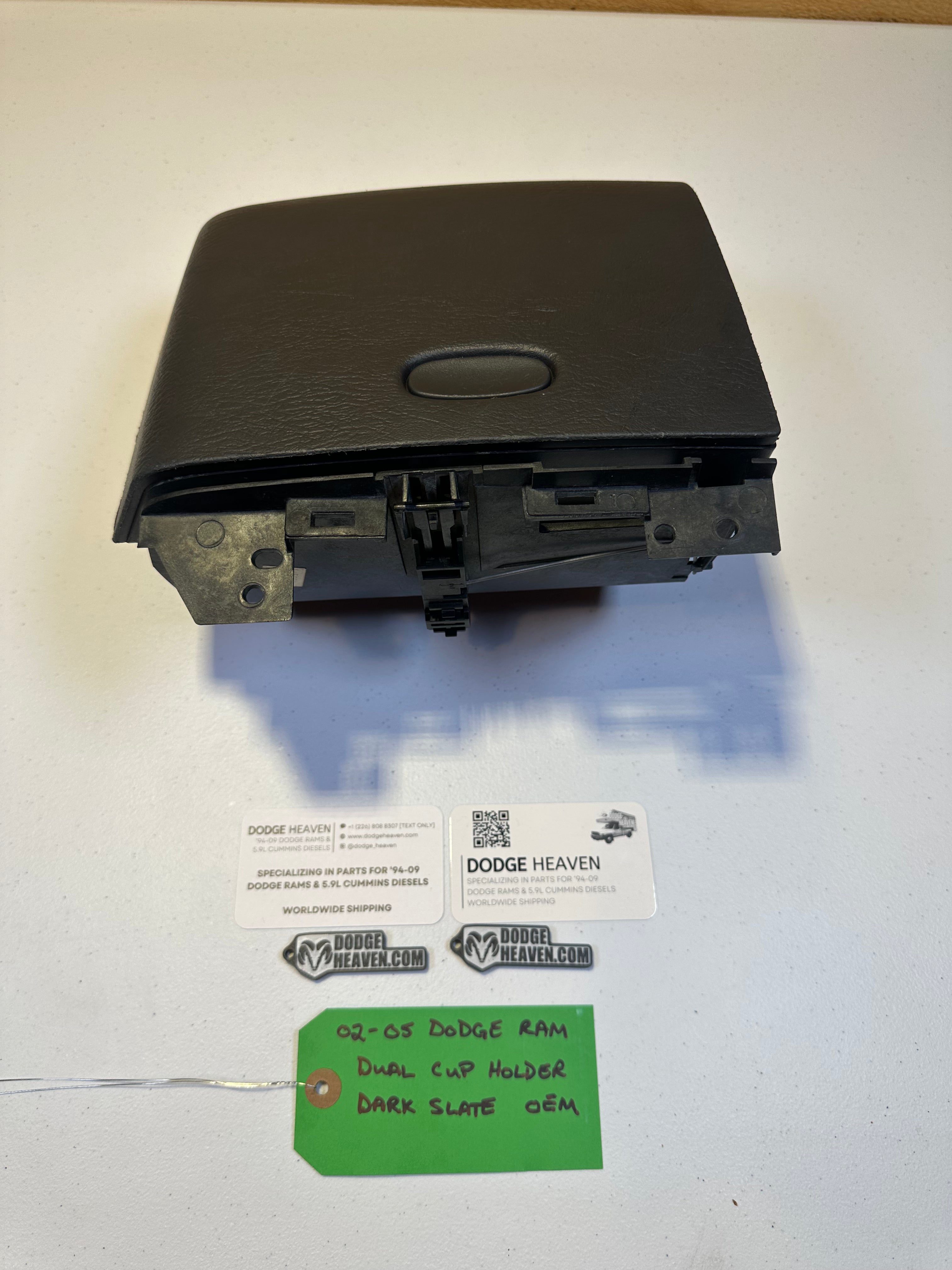 2002-2005 Dodge Ram 1500 2500 3500 Dash Flip Down Cup Holder Slate Grey (OEM)