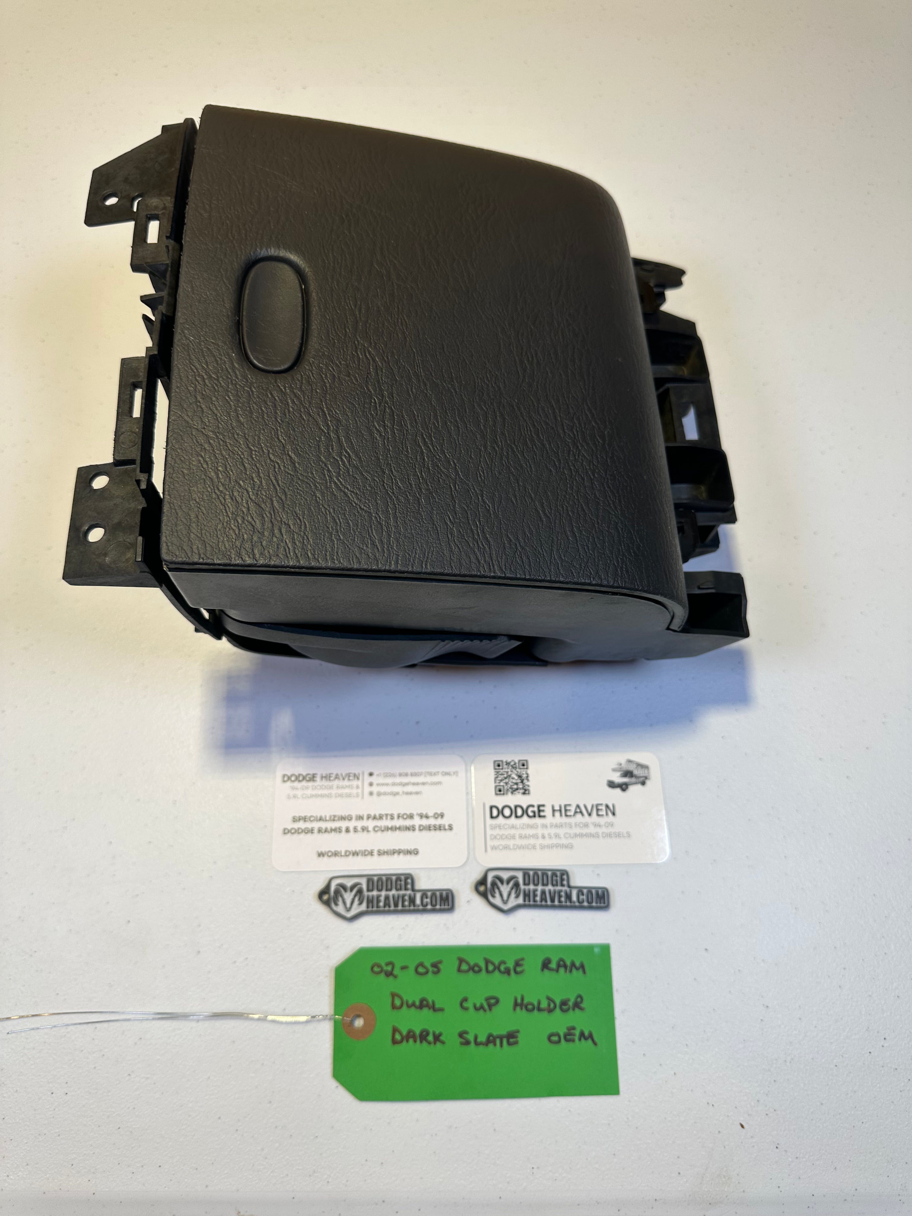 2002-2005 Dodge Ram 1500 2500 3500 Dash Flip Down Cup Holder Slate Grey (OEM)