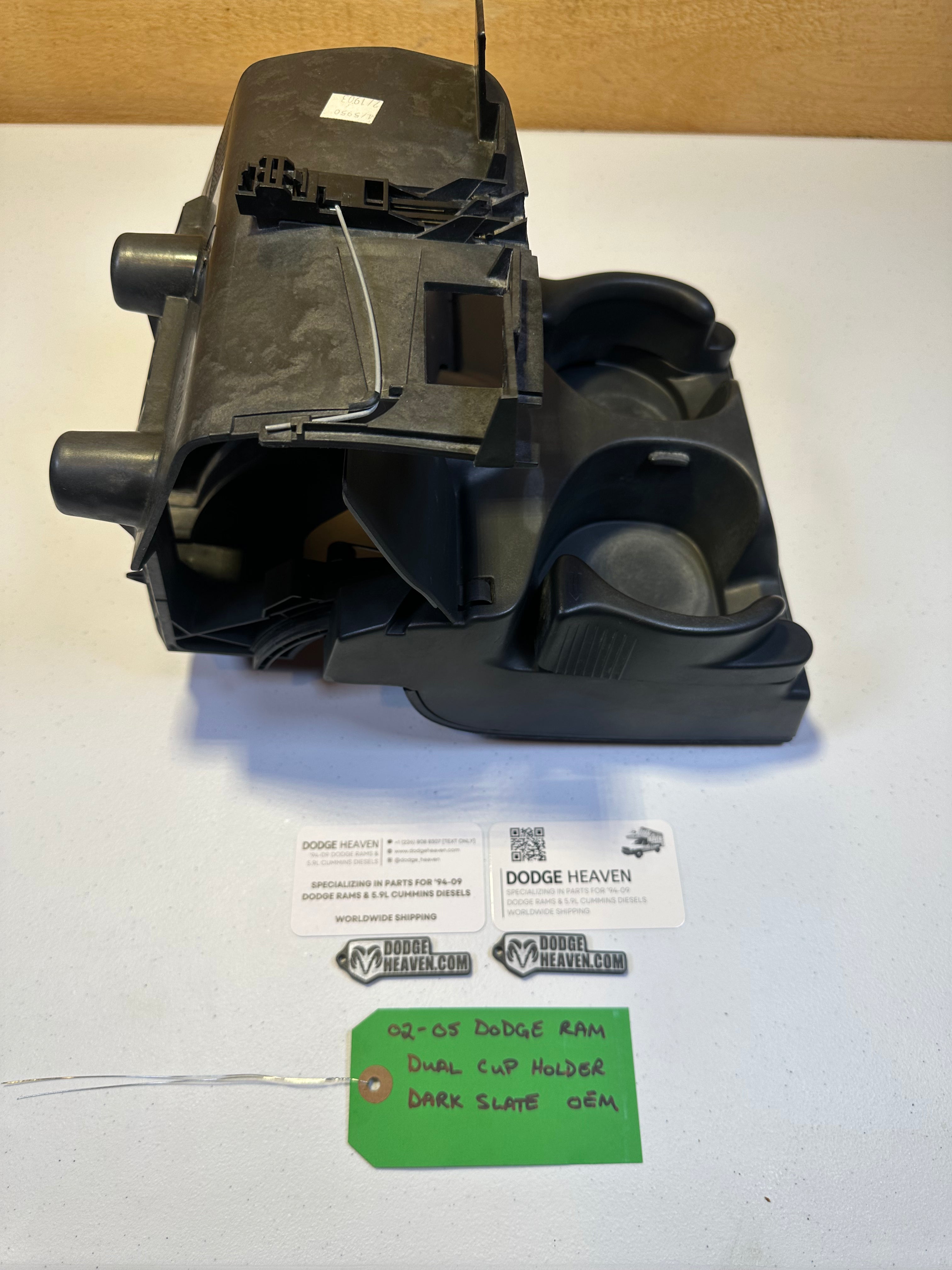 2002-2005 Dodge Ram 1500 2500 3500 Dash Flip Down Cup Holder Slate Grey (OEM)