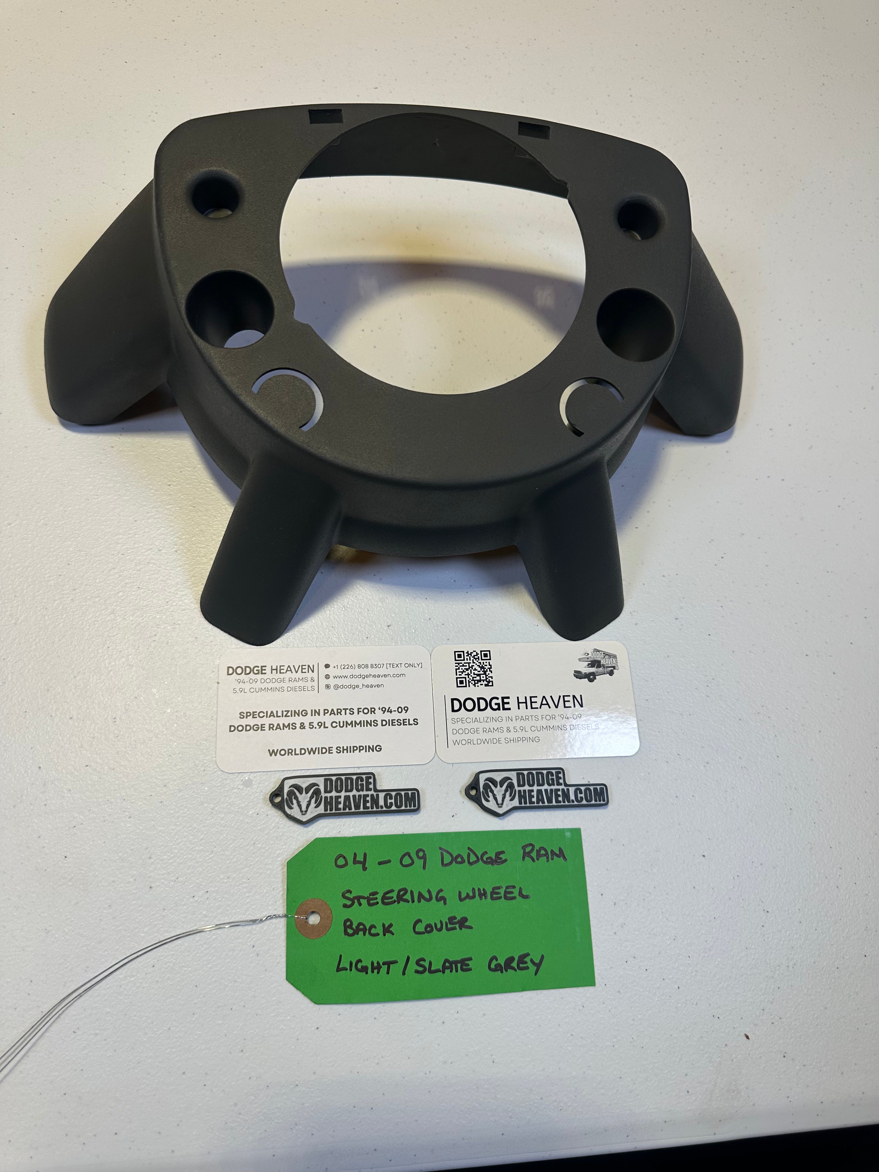 2004-2009 Dodge Ram Steering Wheel Back Cover Light Grey (OEM)