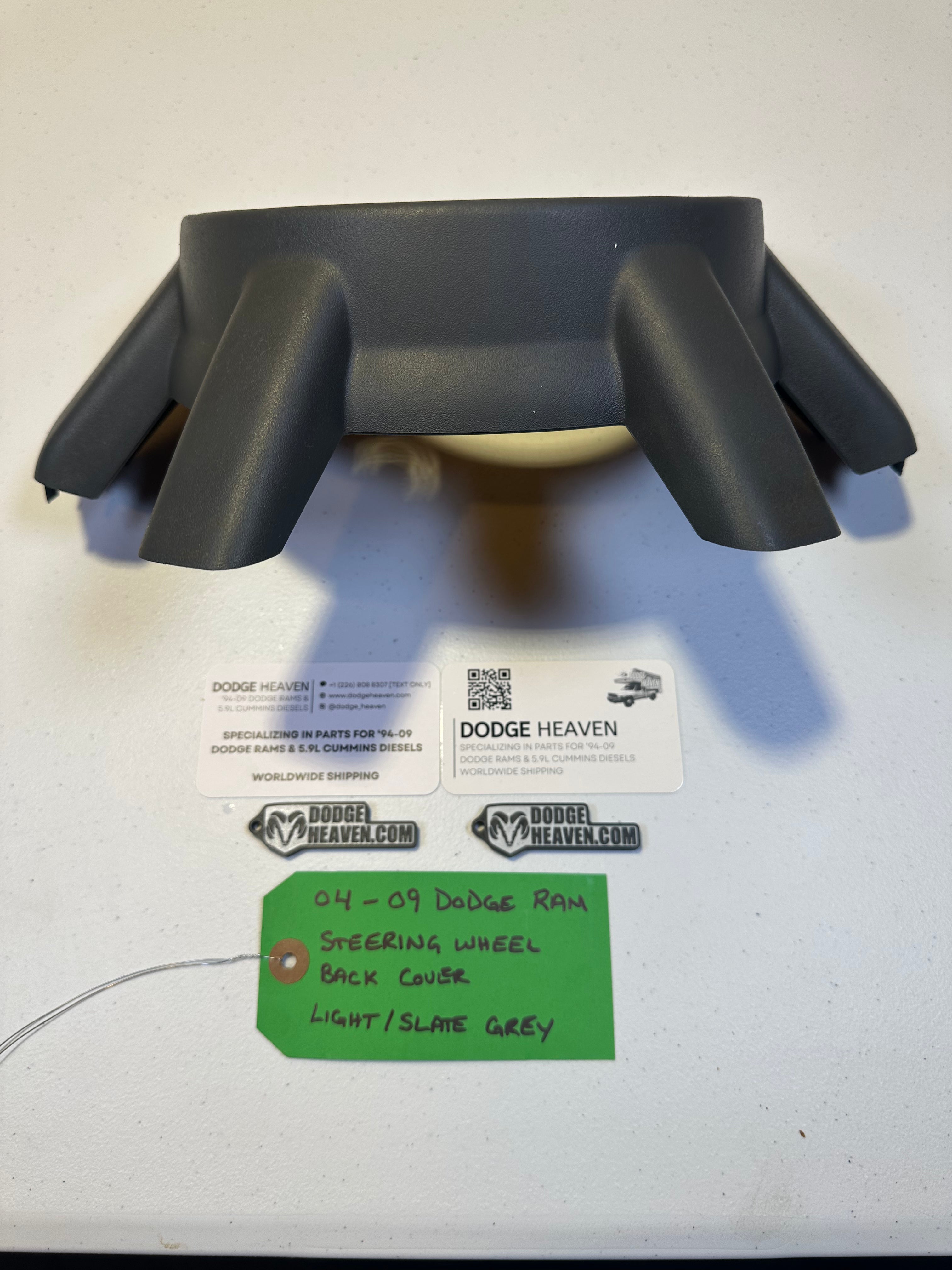 2004-2009 Dodge Ram Steering Wheel Back Cover Light Grey (OEM)