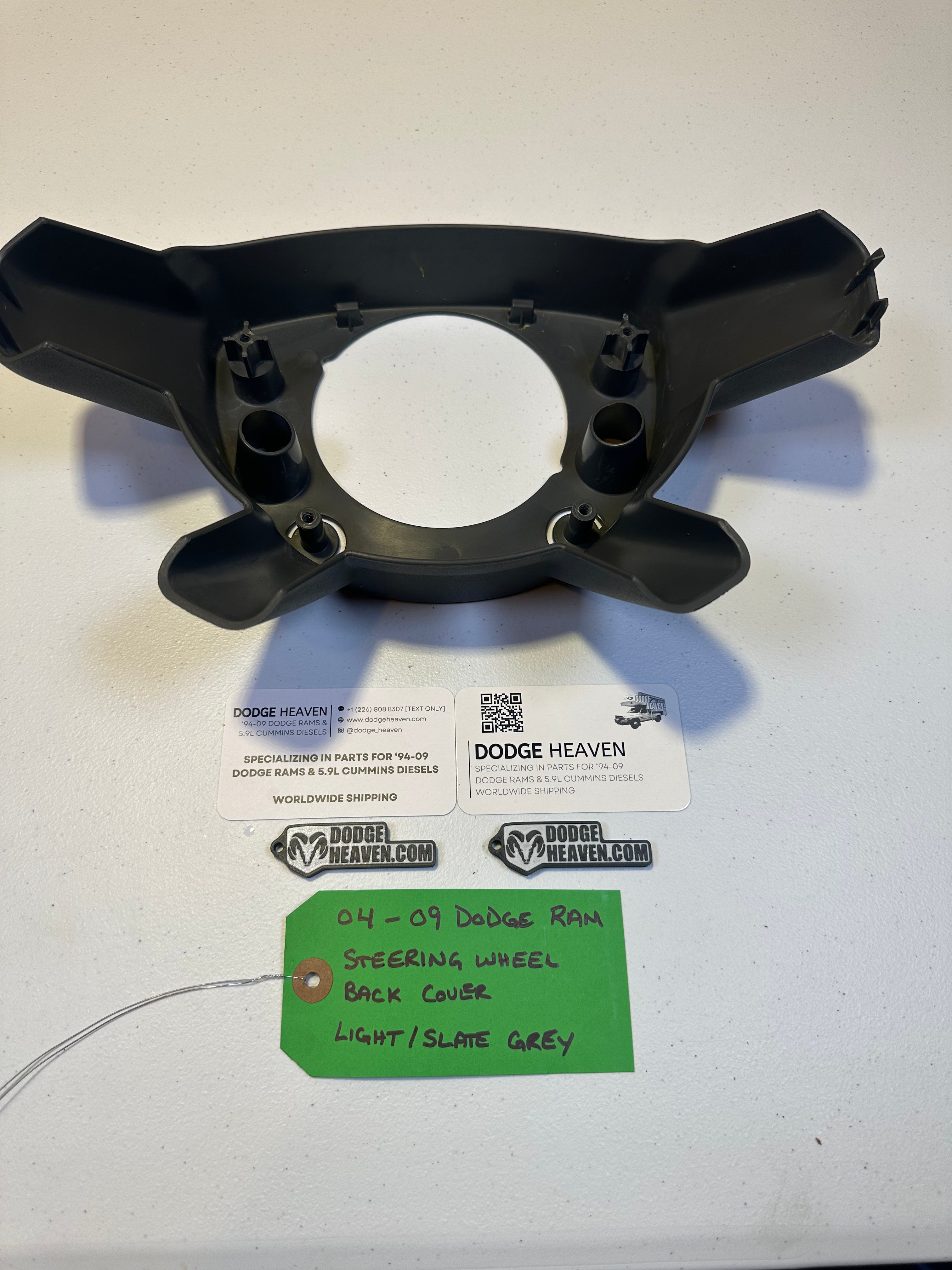 2004-2009 Dodge Ram Steering Wheel Back Cover Light Grey (OEM)