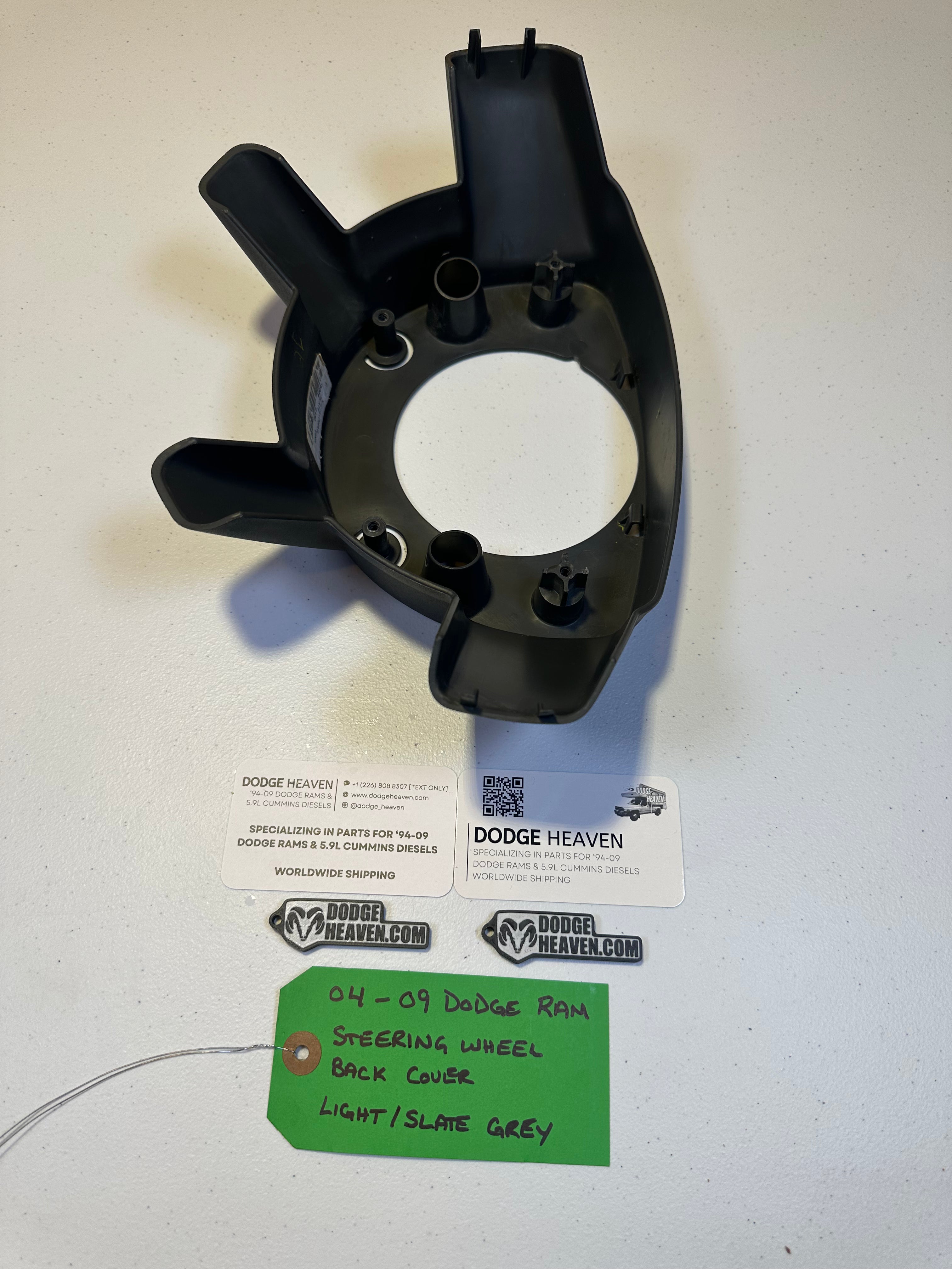 2004-2009 Dodge Ram Steering Wheel Back Cover Light Grey (OEM)